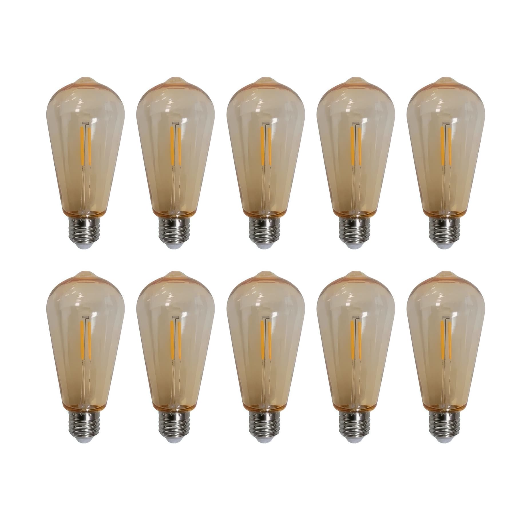 New Garden ST64 LED - E27 - lot de 10 ampoules LED - 1,5W non dimmable - ambre