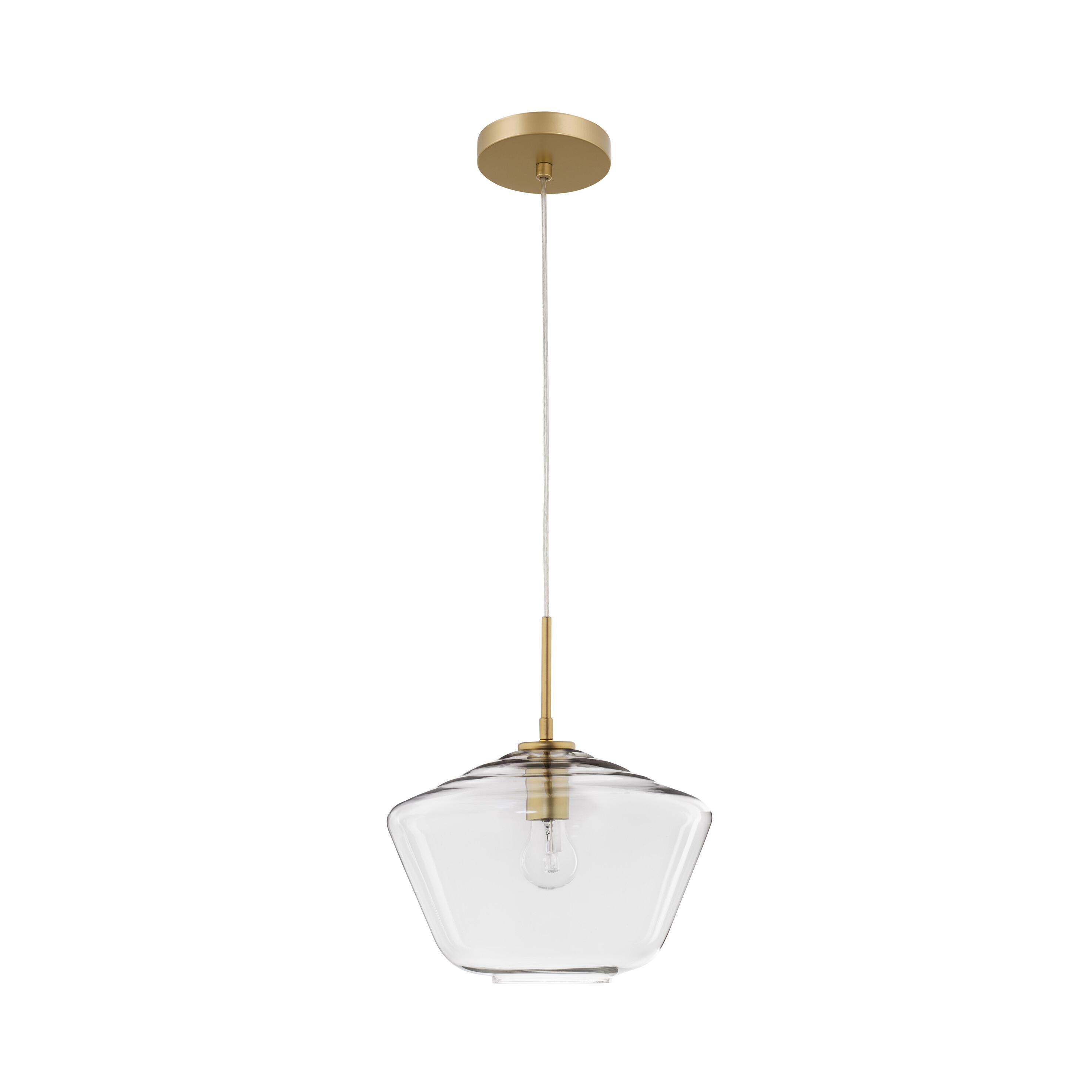 Nova Luce Prisma - lampe suspendue - Ø cm - or et transparent