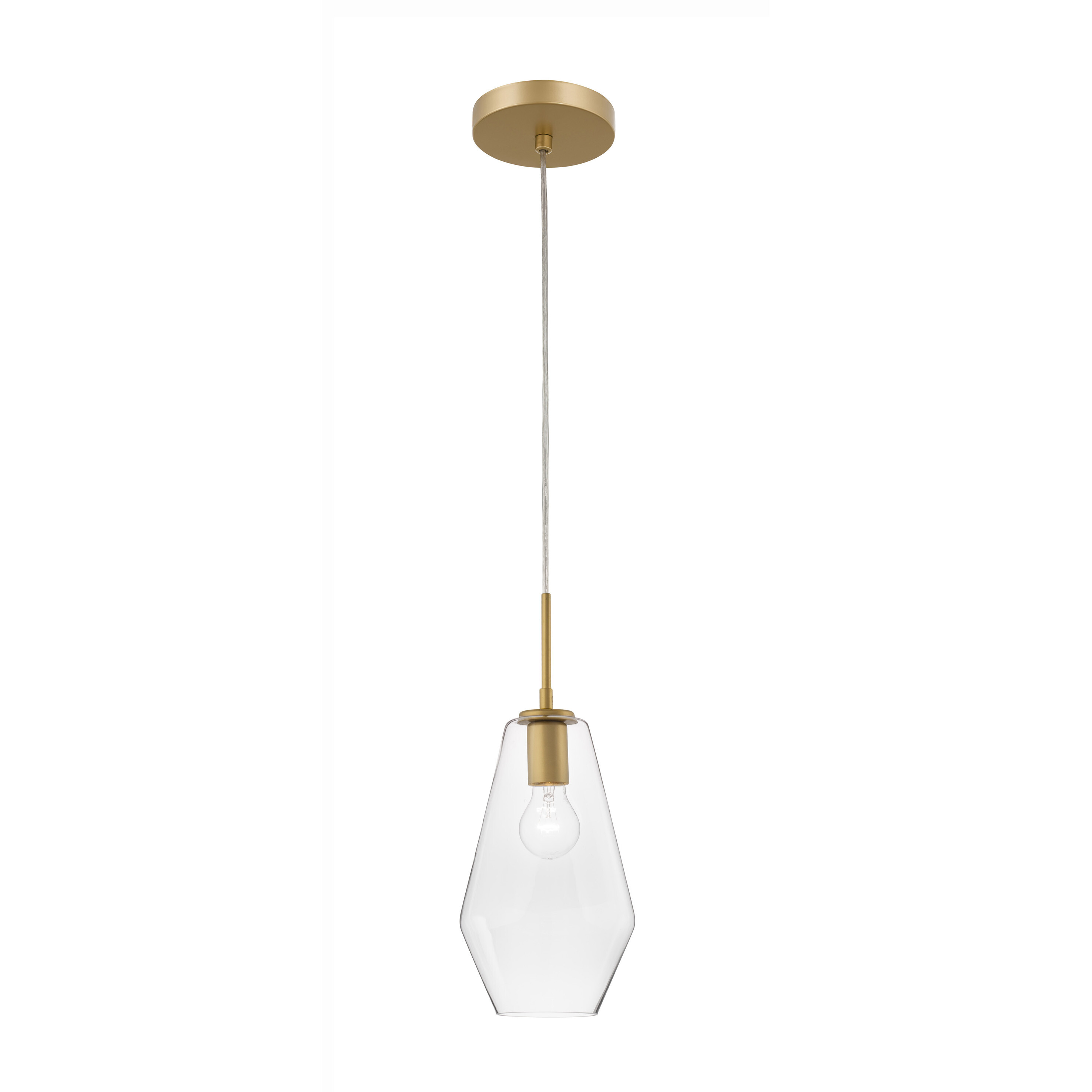 Nova Luce Prisma - lampe suspendue - Ø cm - or et transparent