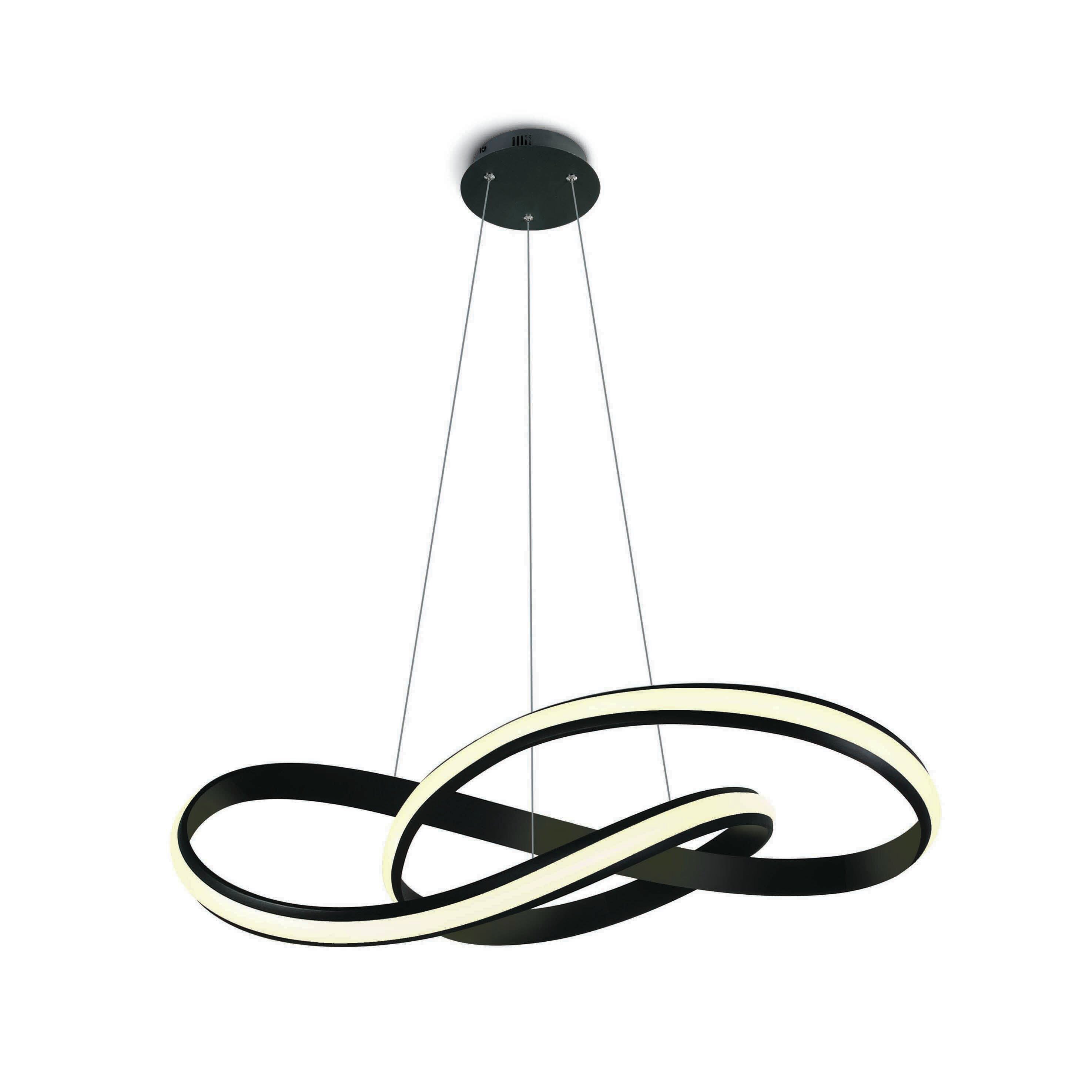 ONE Light Swirl - lampe suspendue - Ø cm - 30W LED inclus - noir