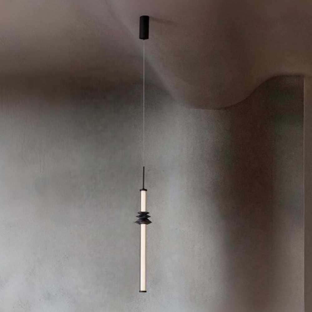 Nova Luce Stalactite - lampe suspendue - Ø cm - 8W dimmable LED inclus - noir sablé