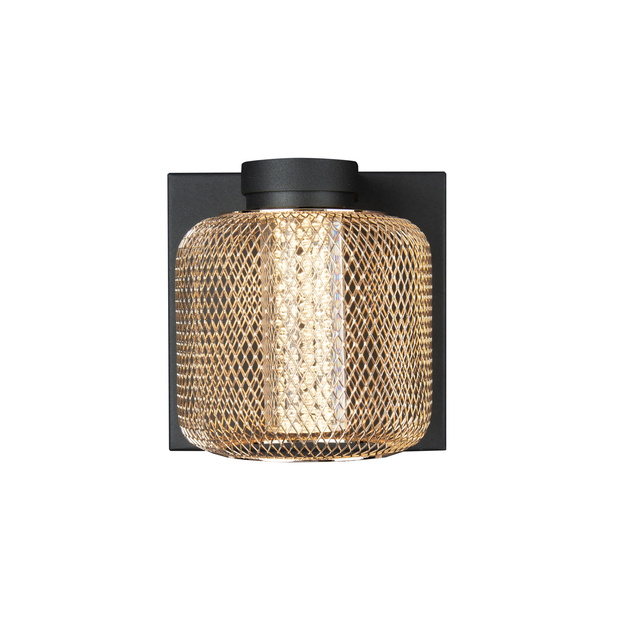 Maxlight Mesh - applique murale - ,5 x - 5W LED inclus - noir mat et or