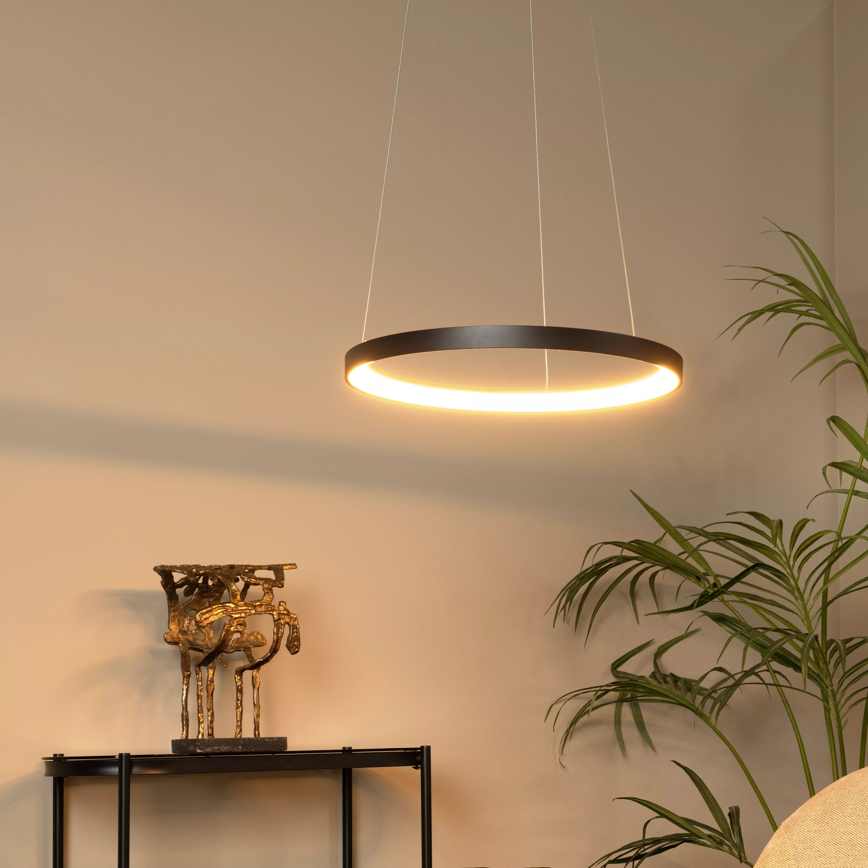Lucide Vidal - lampe suspendue - Ø cm - 50W LED inclus - noir