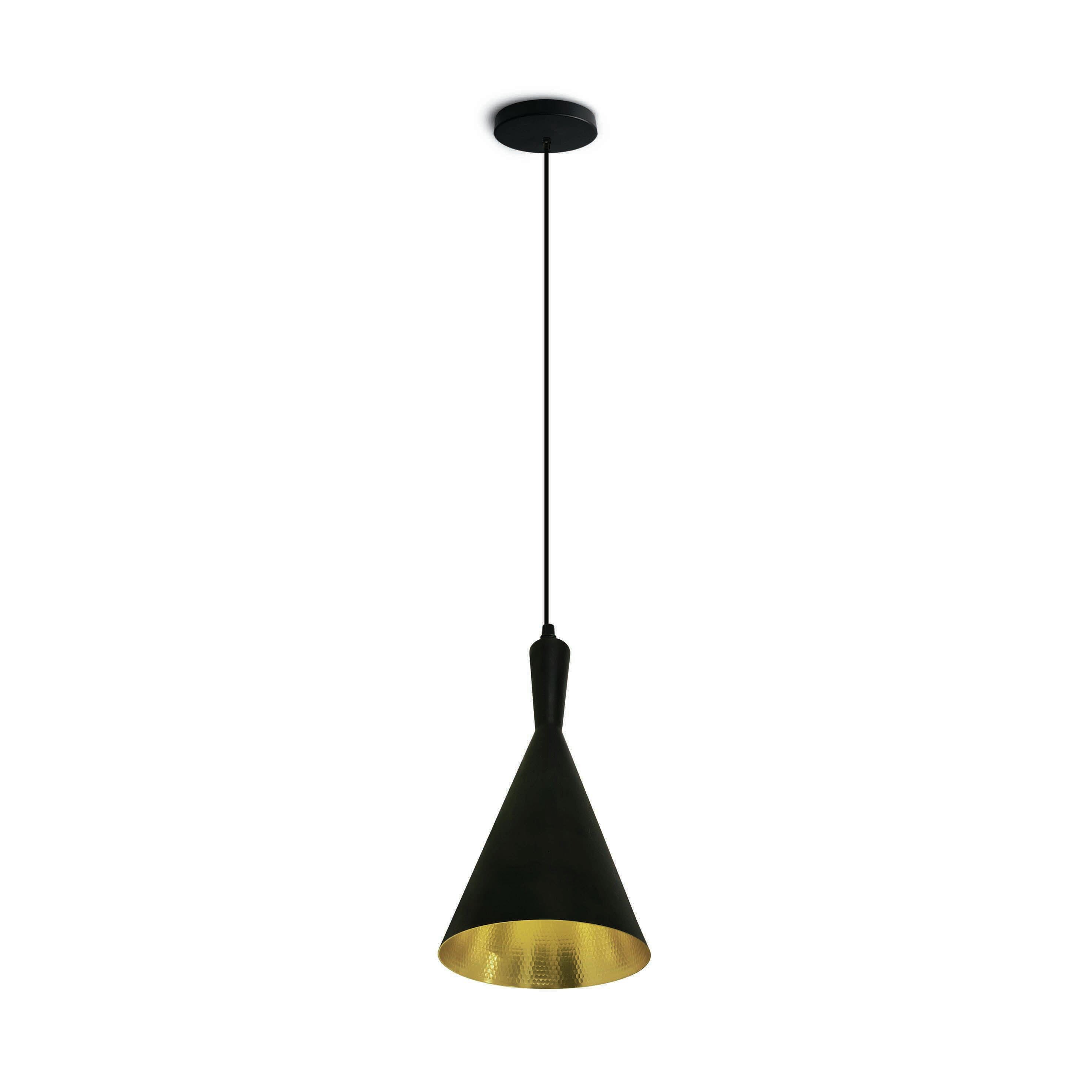 ONE Light Retro Pendants - lampe suspendue - Ø 18,5 x - noir et laiton