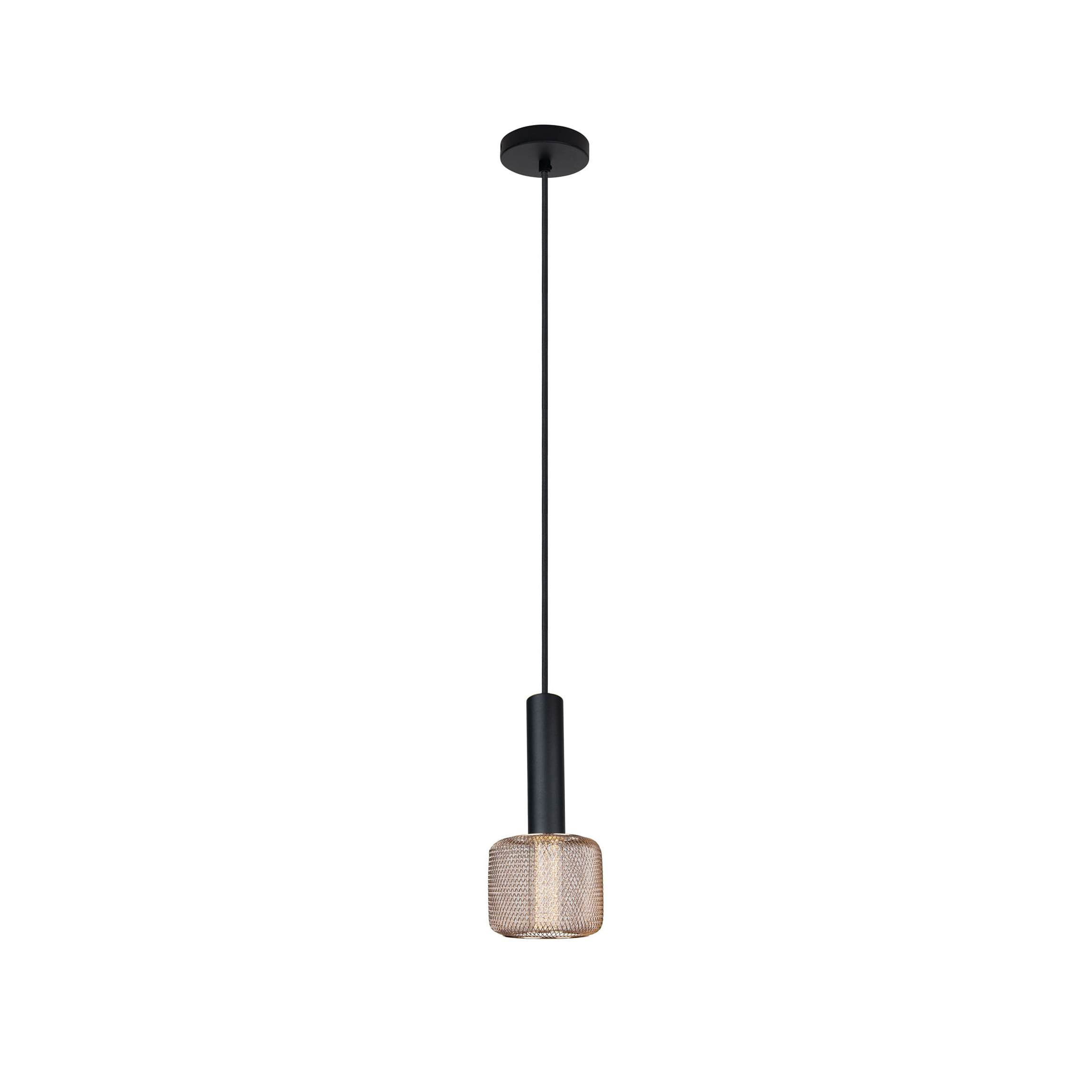 Maxlight Mesh - lampe suspendue - Ø cm - 5W LED inclus - noir mat et or