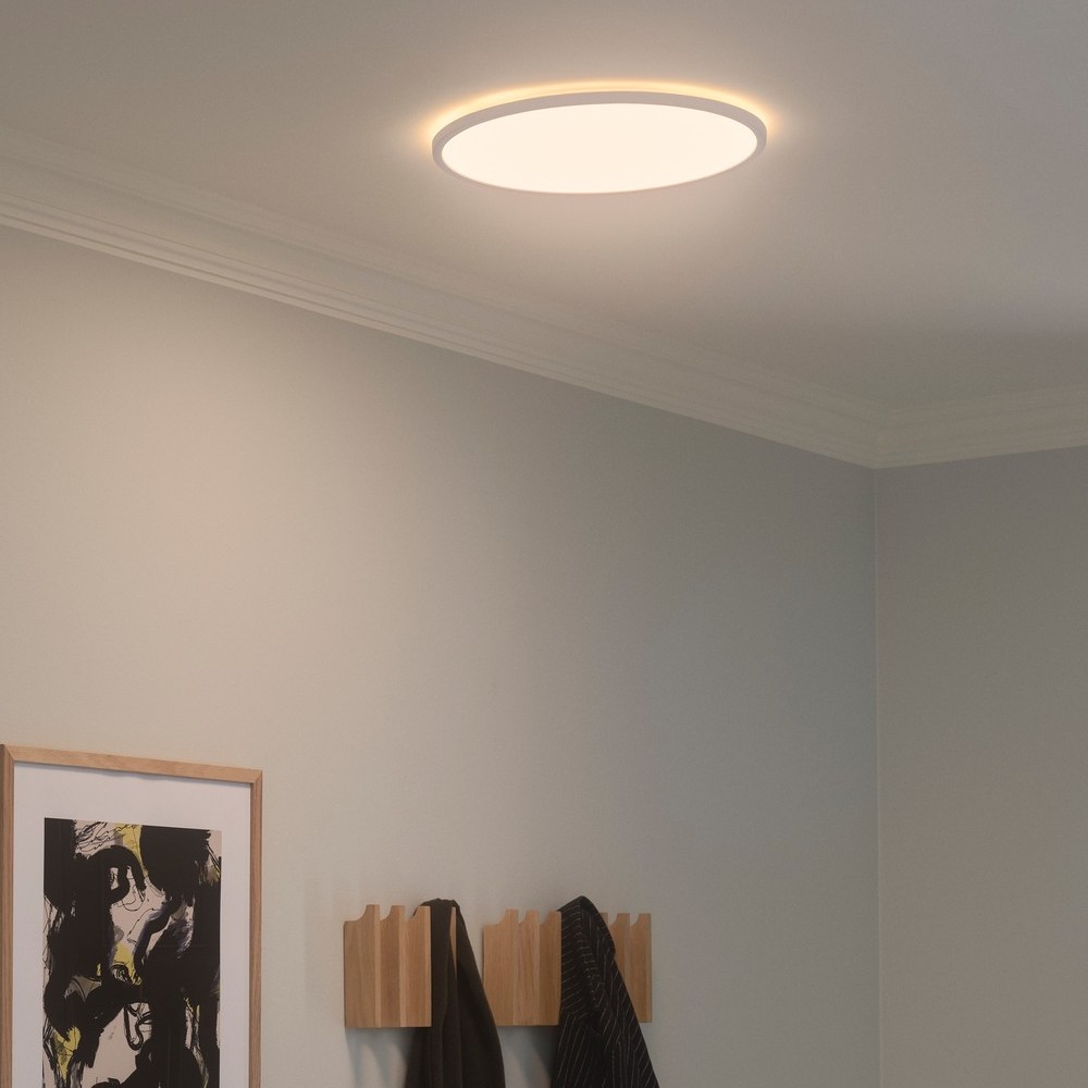 Nordlux Oja 42 - plafonnier - Ø 42,4 x 3,8 cm - 20W LED inclus (2700K) - IP54 - blanc