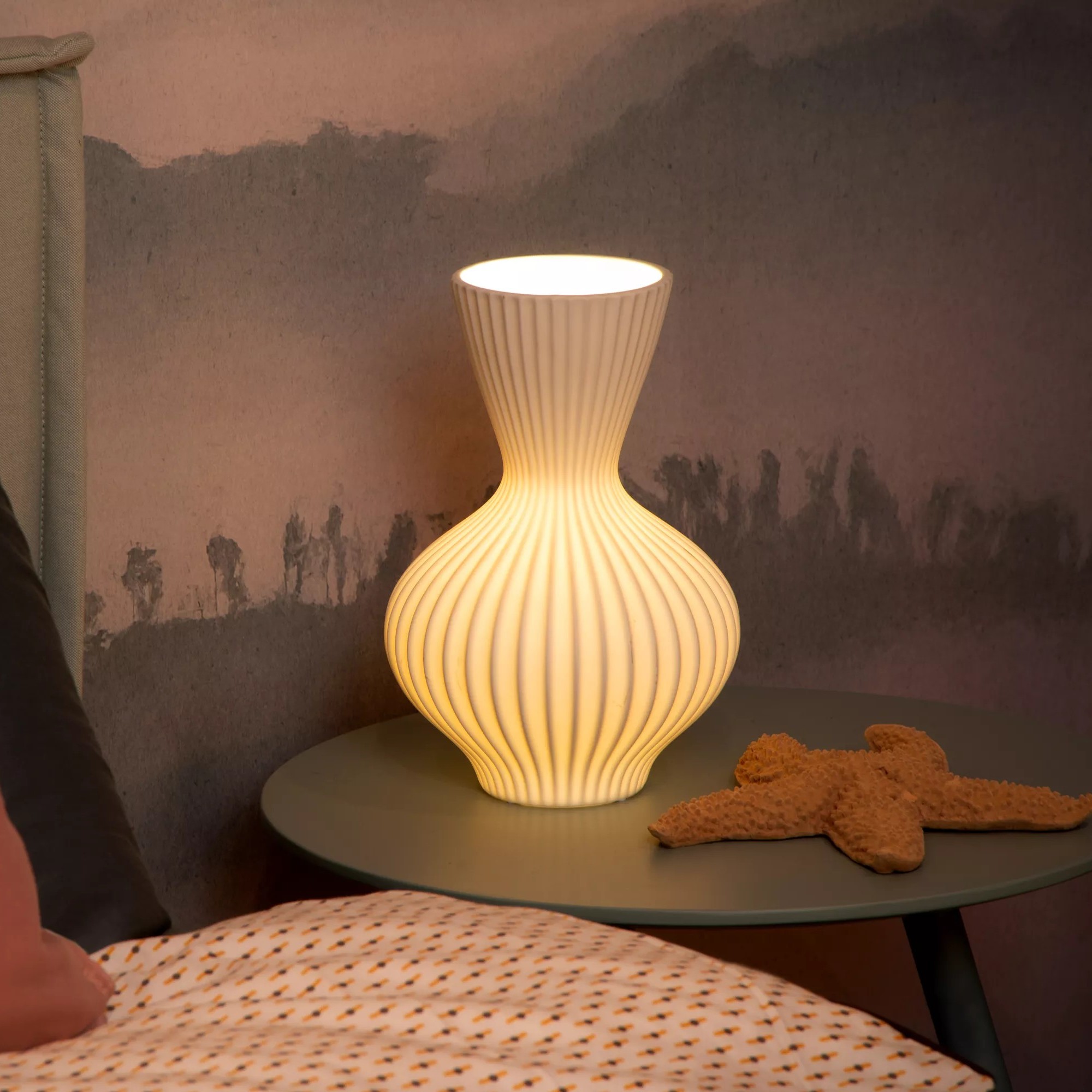 Lucide Momoro - lampe à poser - 19,7 x 29,4 cm - blanc