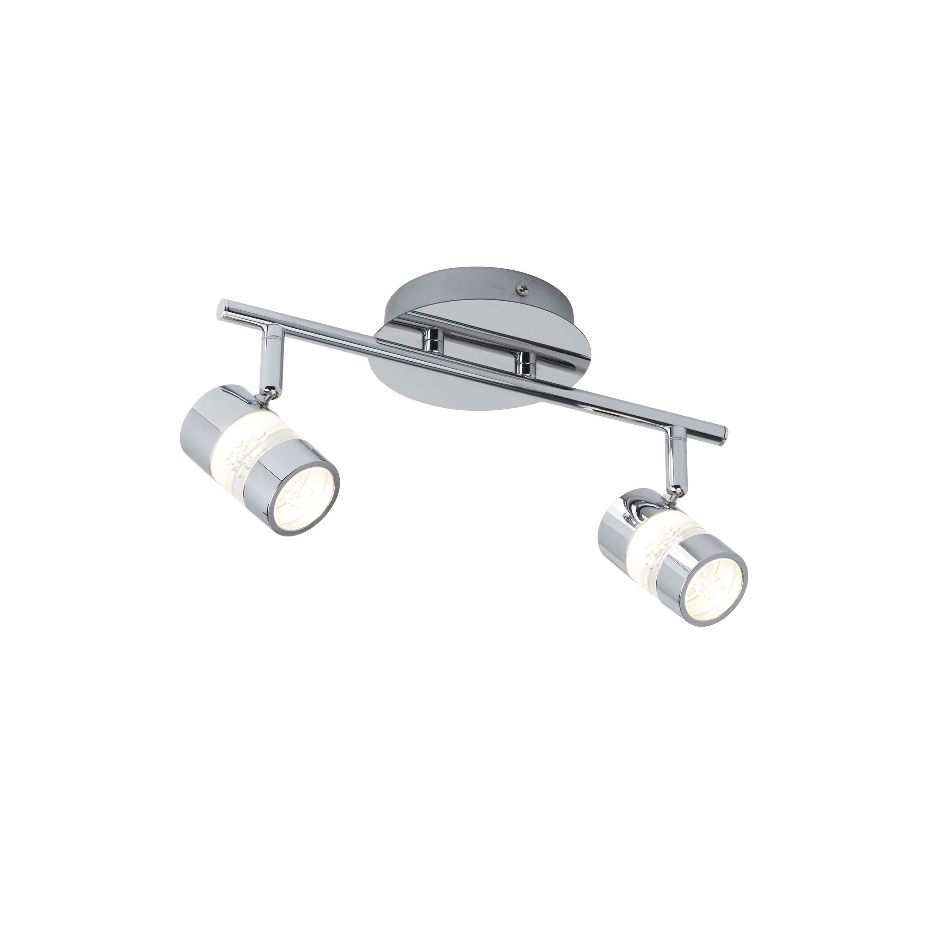Searchlight Bubbles - spot en saillie 2L - 32,5 x ,5 cm - ,5W LED dimmable inclus - IP44 - chrome
