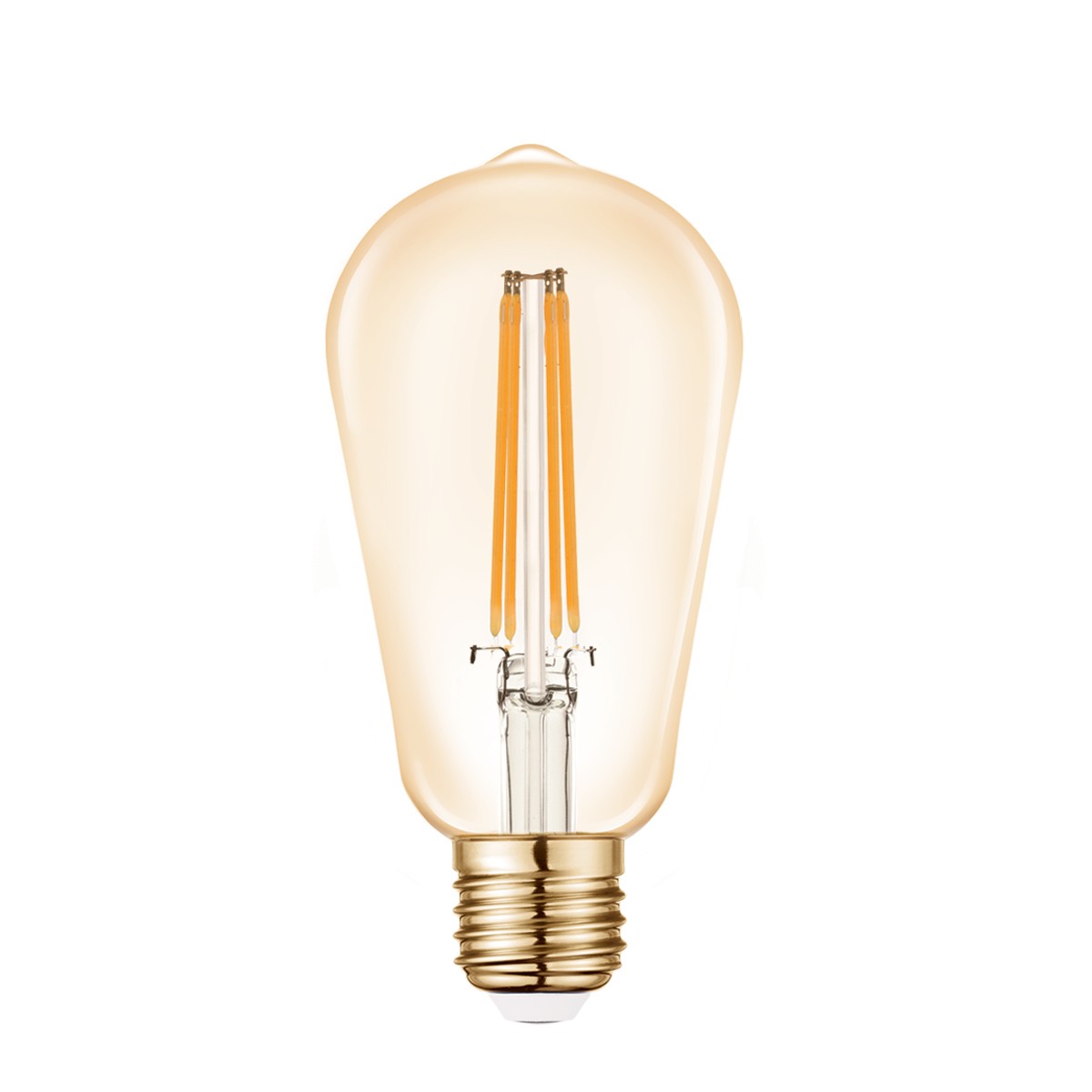 VK Lighting lampe à incandescence - Ø 6,4 x 13,8 cm - E27 - 7W dimmable - 2200K - ambre