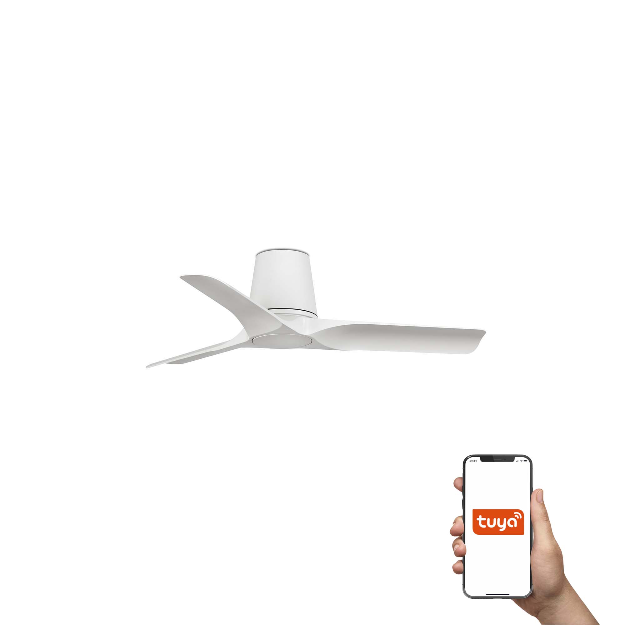 Faro Hey Tub S Tuya Smart - ventilateur de plafond - Ø - blanc mat