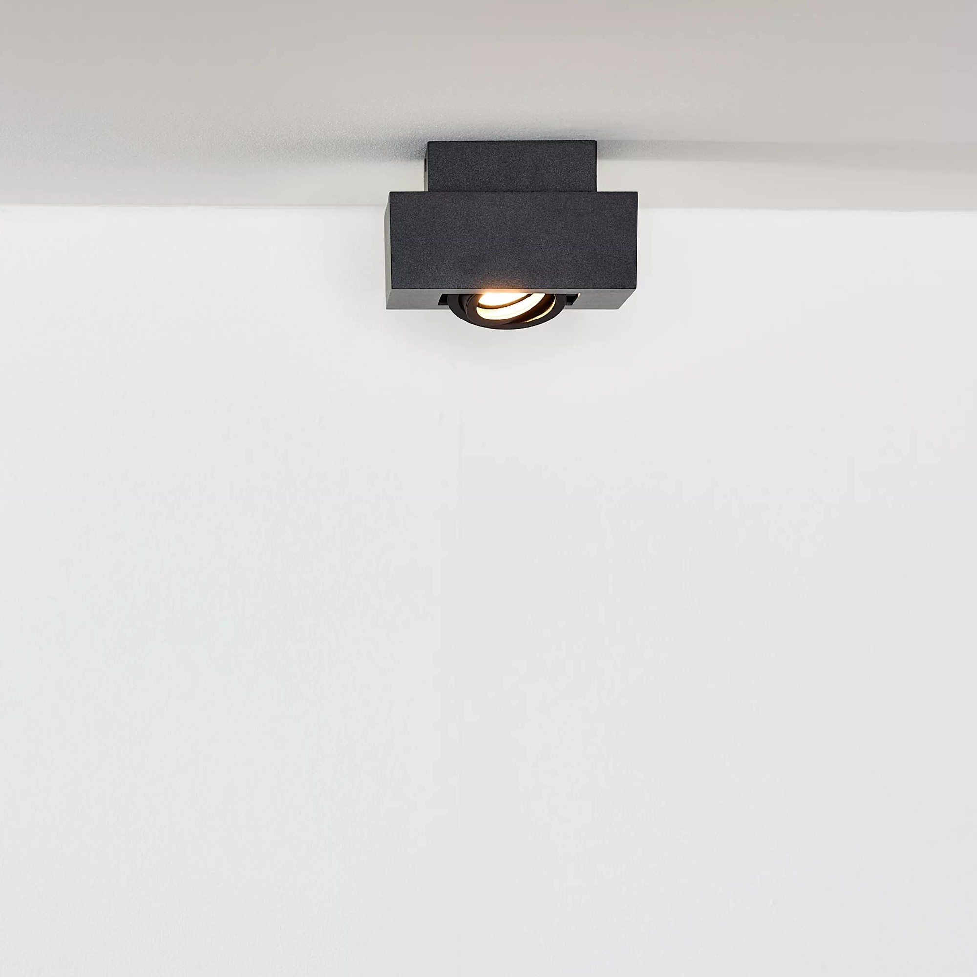 Lucide Xirax - spot en saillie 1L - x 8,8 cm - 5W LED dimmable inclus - dim to warm - noir