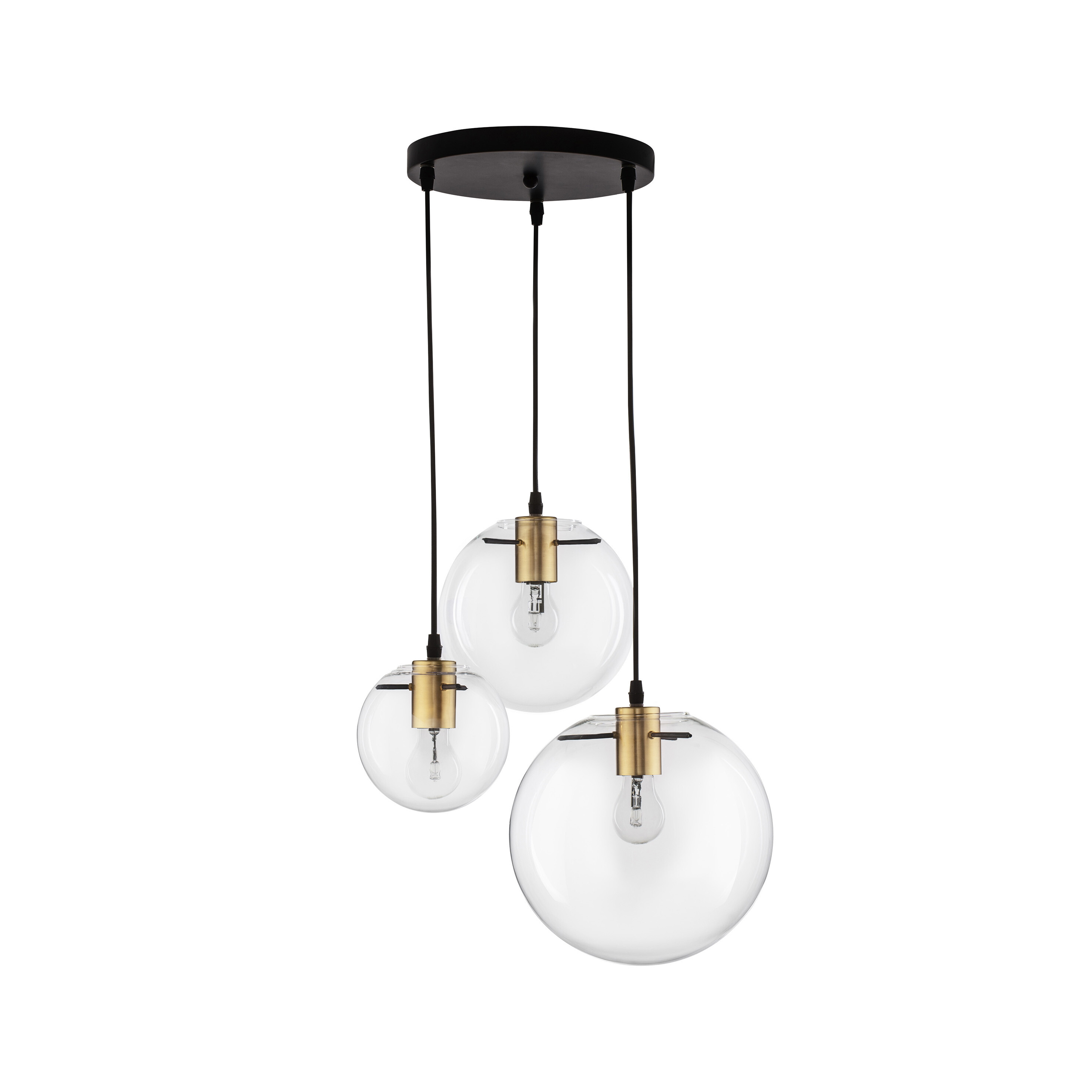Nova Luce Mirale - lampe suspendue - Ø 42,5 x - or et noir