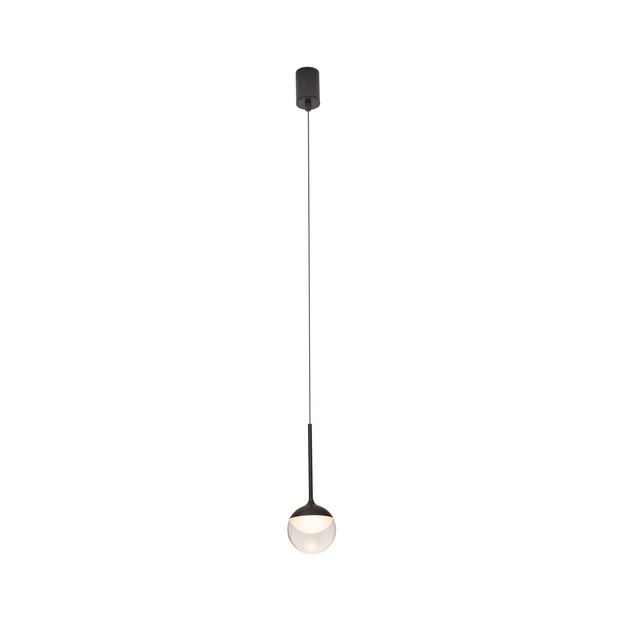 Maxlight Zoom - lampe suspendue - Ø cm - 6W LED inclus - IP44 - noir