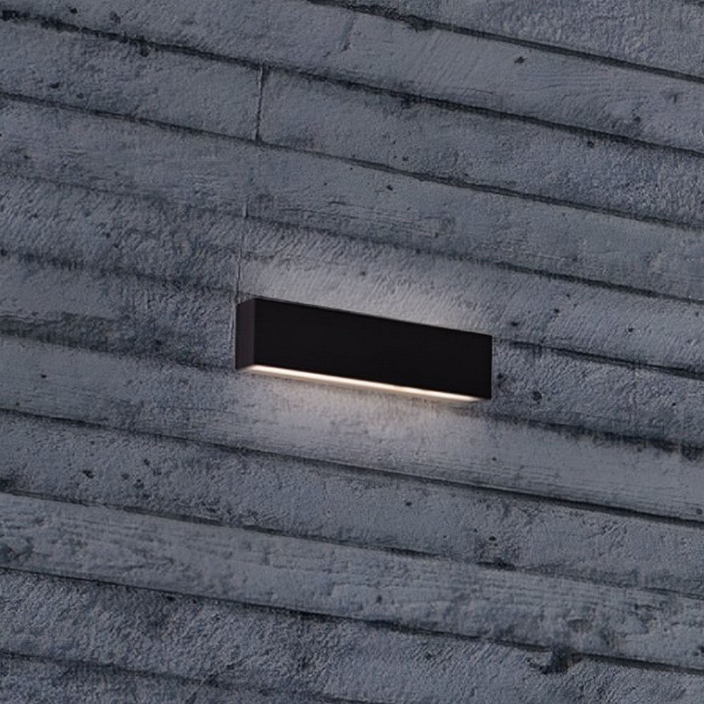 Nova Luce Allure - applique murale extérieure - ,5 x 5,1 cm - 22W LED inclus - IP65 - noir sablé