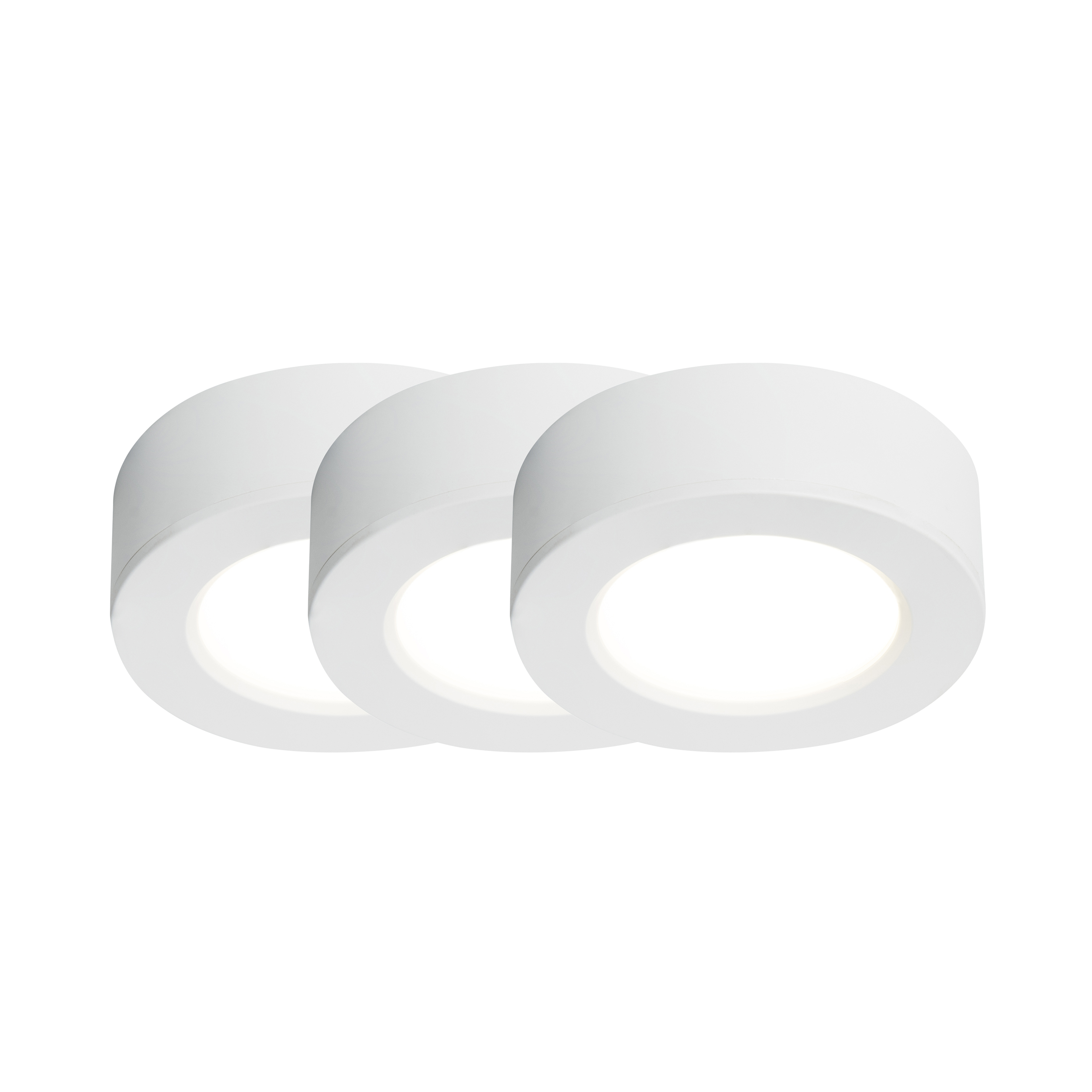 Nordlux Kitchenio - set de 3 - éclairage d"armoire - Ø 6,4 x 2,1 cm - 2W LED inclus - blanc