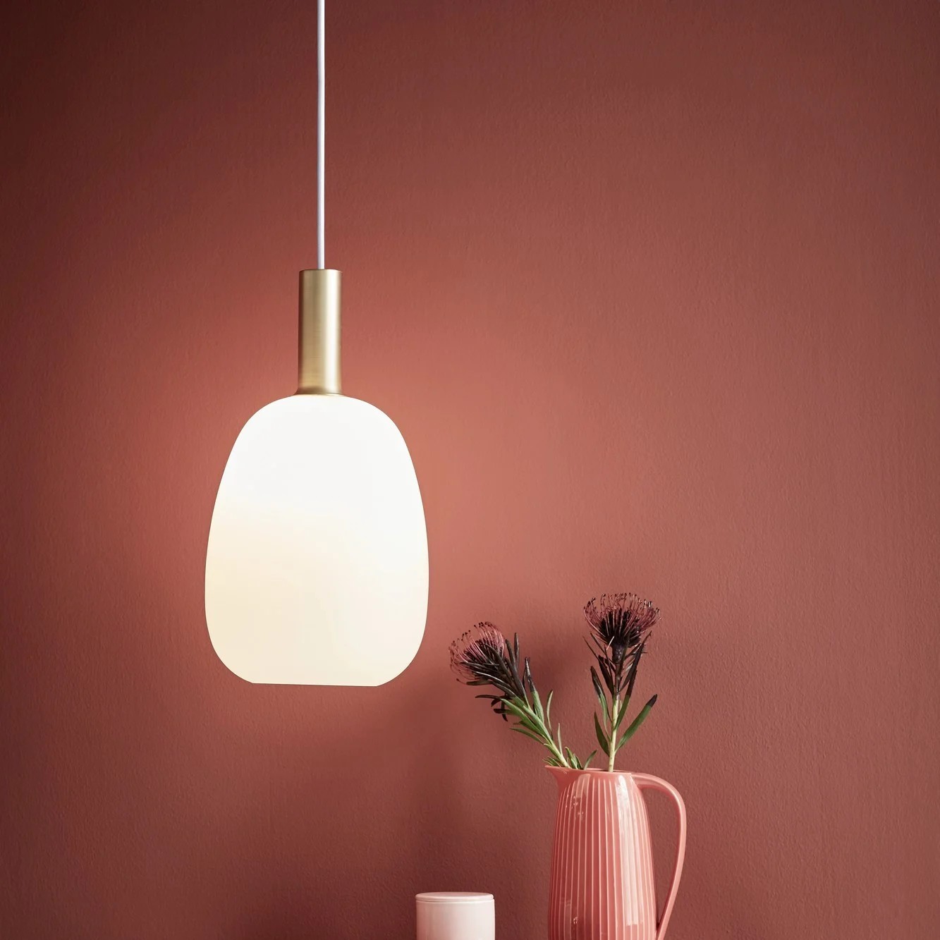 MODÈLE D’EXPOSITION - Nordlux Alton - lampe suspendue - Ø cm - blanc opale et laiton ou noir