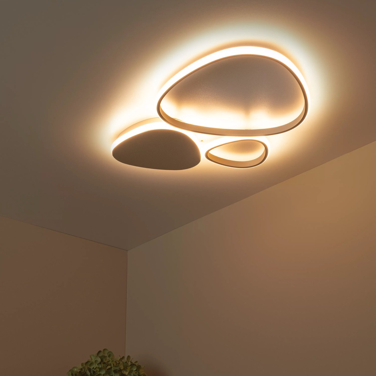 Lucide Samling - plafonnier - x 4 cm - LED 30W dimmable incluse - taupe
