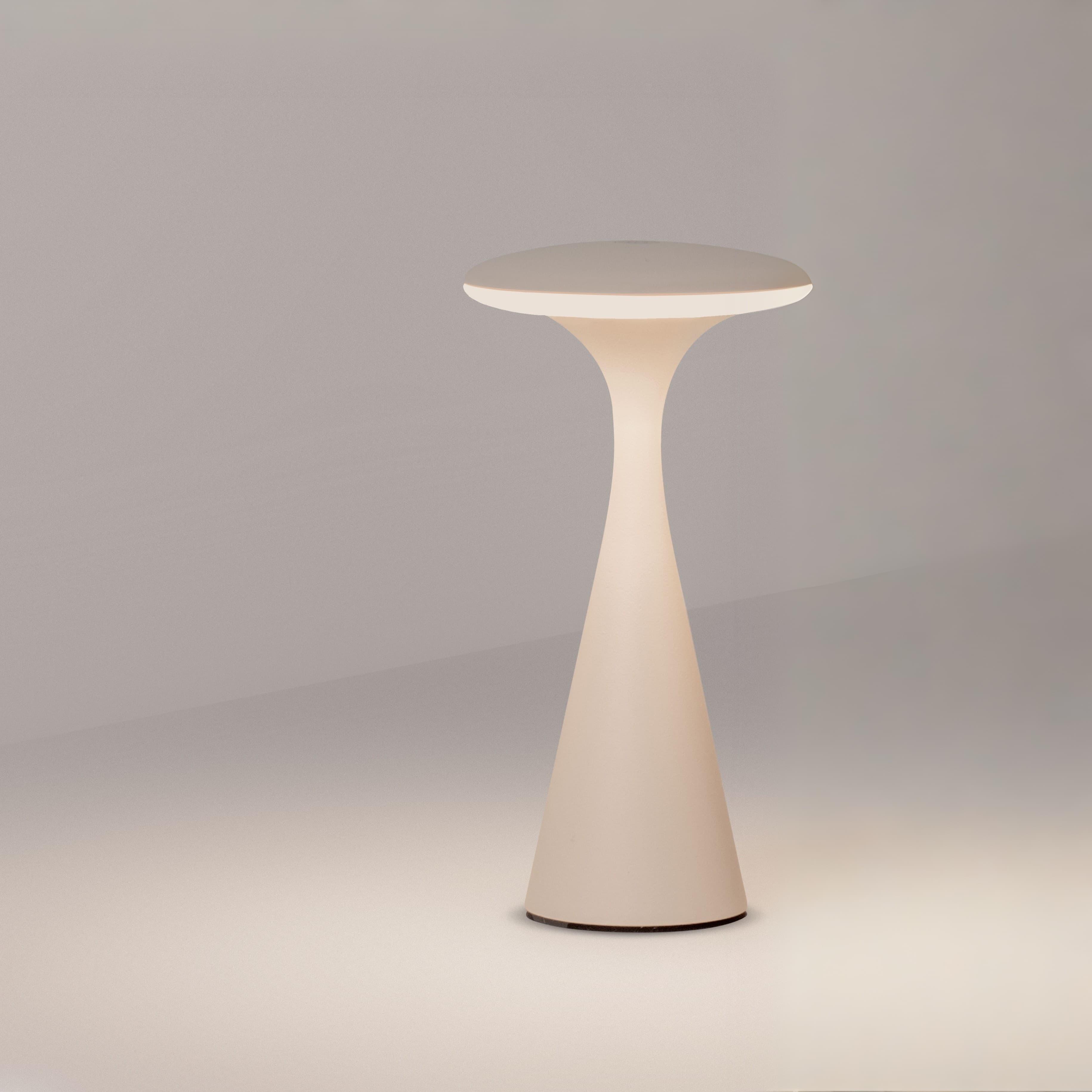 Nova Luce Grigio - lampe de table rechargeable pour extérieur - Ø 10,1 x 19,7 cm - IP54 - sablé