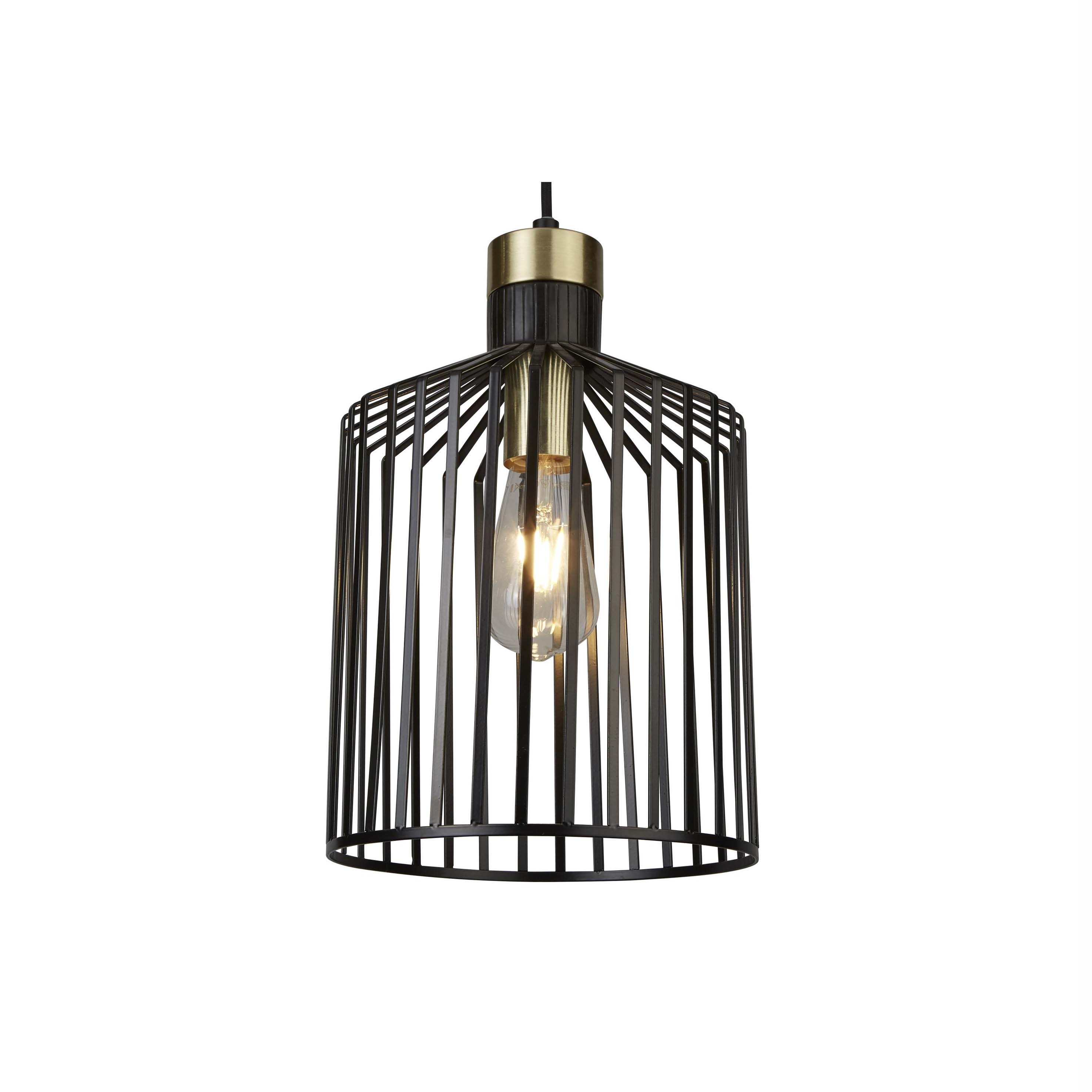 Searchlight Bird Cage - lampe suspendue - 22,5 x cm - noir mat