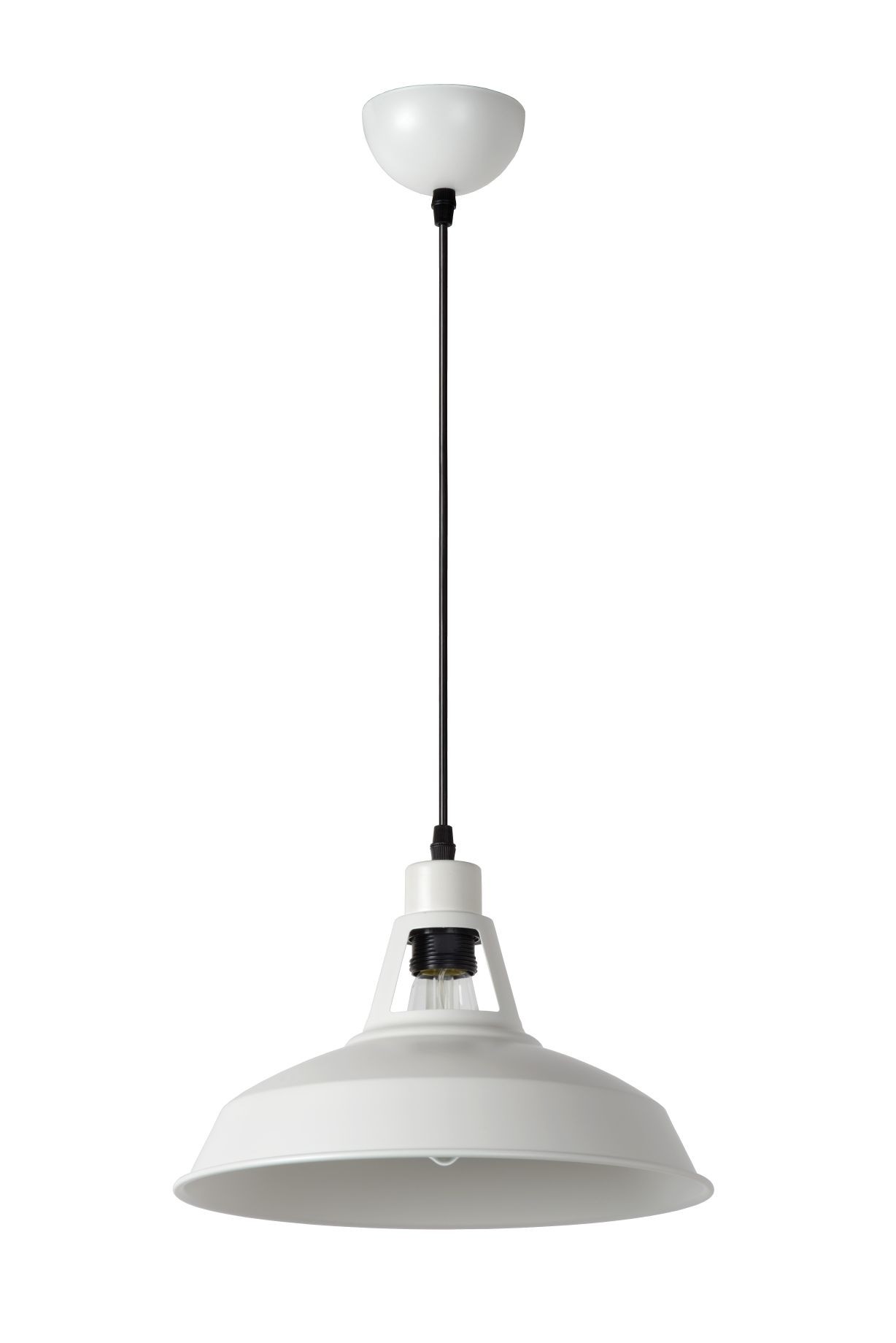 MODÈLE D’EXPOSITION - Lucide Brassy-bis - lampe suspendue - Ø cm - blanc