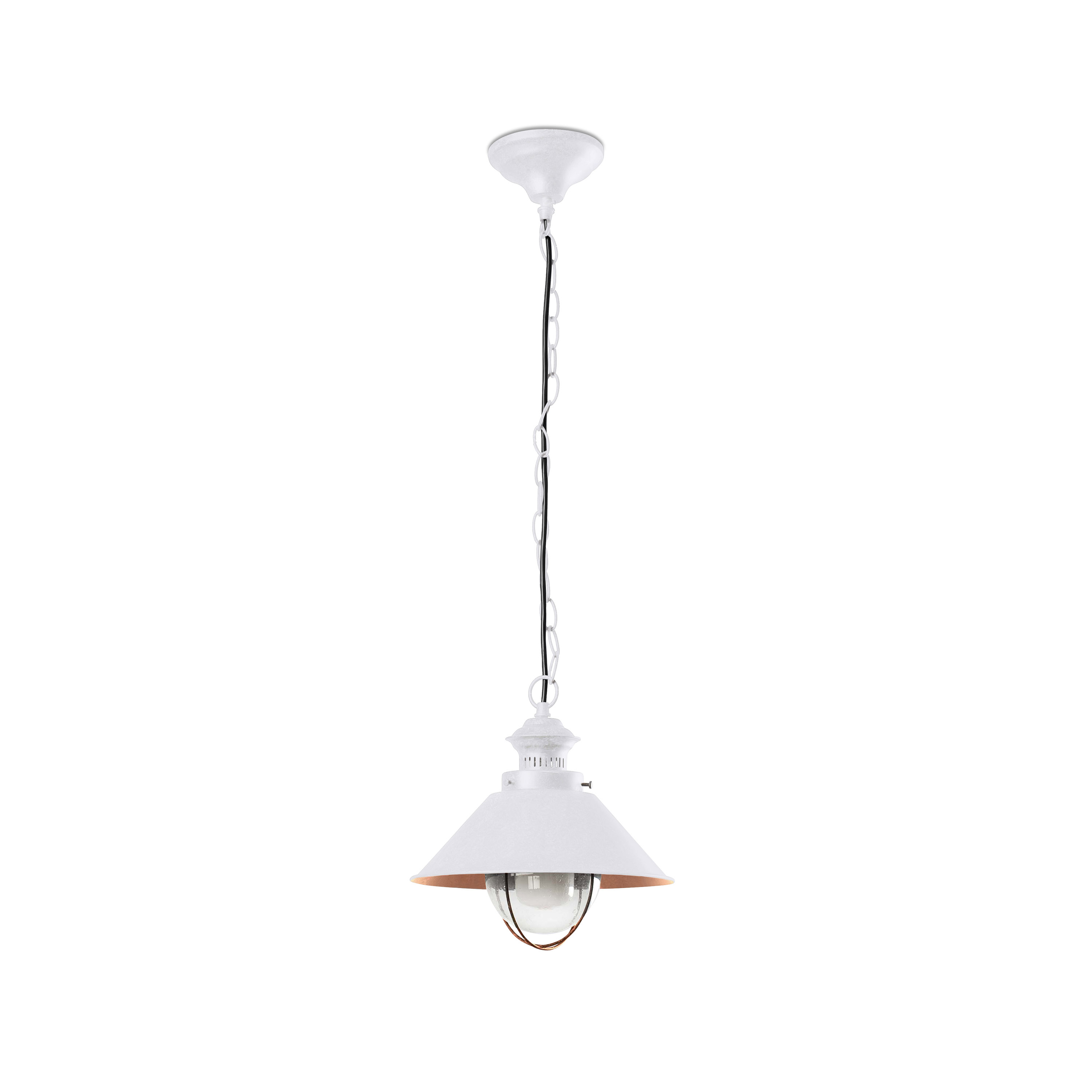 Faro Nautica - lampe suspendue - Ø ,5 cm - IP44 - blanc et cuivre