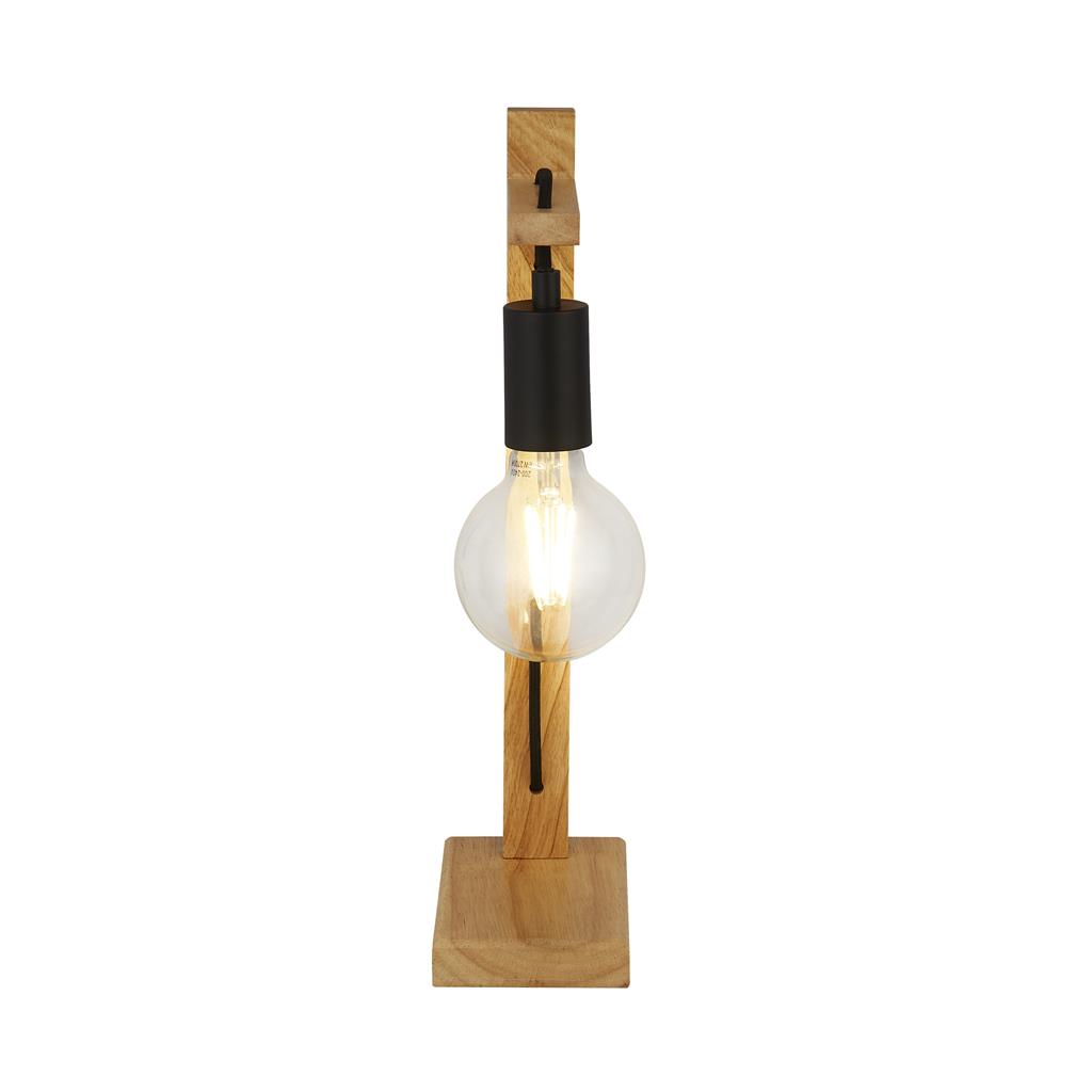 Searchlight Woody - lampe à poser - ,5 cm - noir et marron