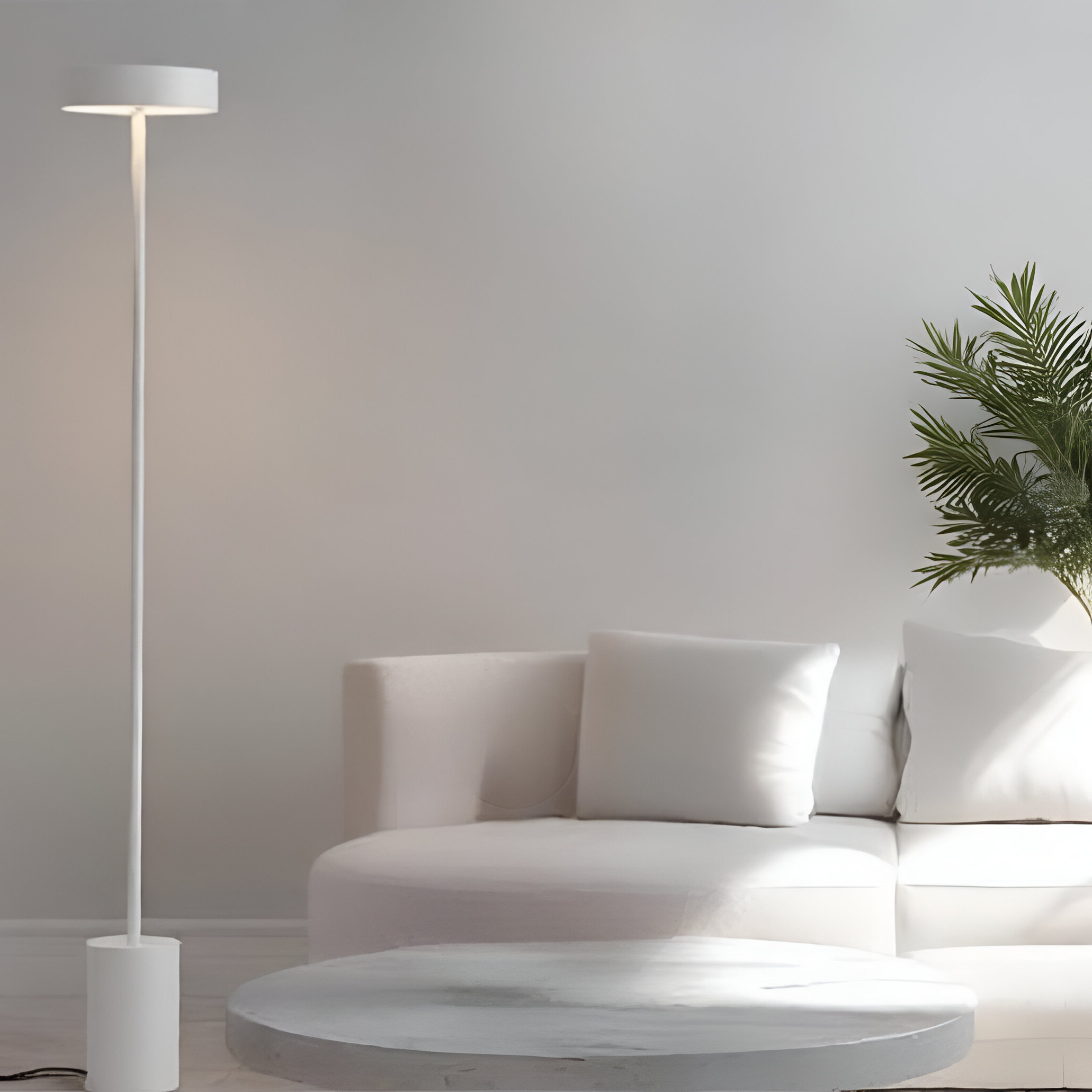 Nova Luce Thea - lampadaire - Ø cm - 17W LED inclus - blanc sablé