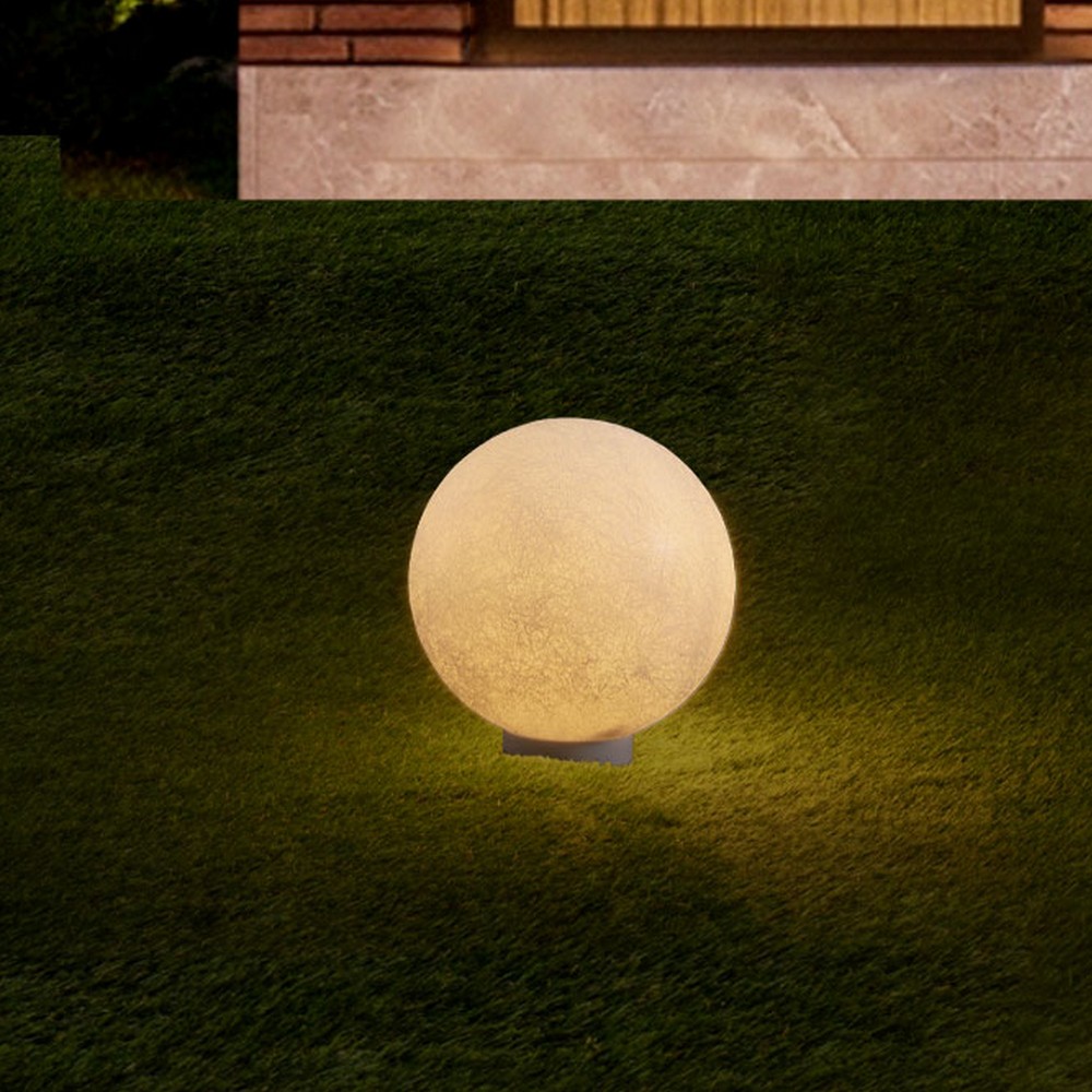 Nova Luce Moon - lampe de jardin sur piquet - Ø cm - IP65 - blanc