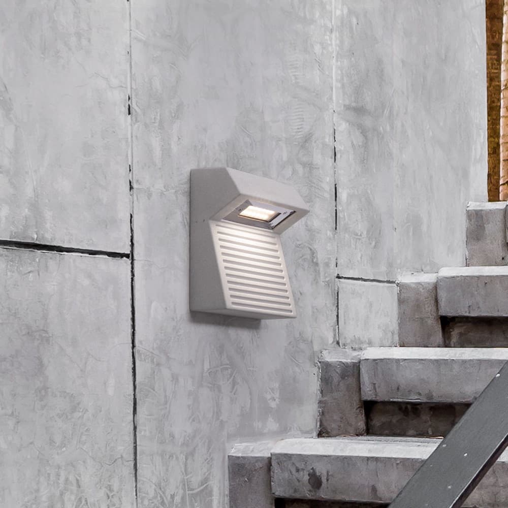 Nova Luce Moris - applique murale extérieure - ,5 x 9 cm - 8W LED inclus - IP65 - gris