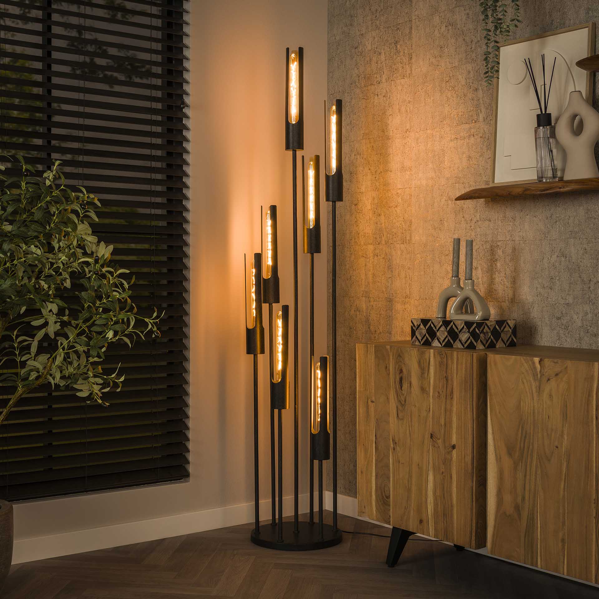 Vico Tube - lampadaire - - noir — vue 3