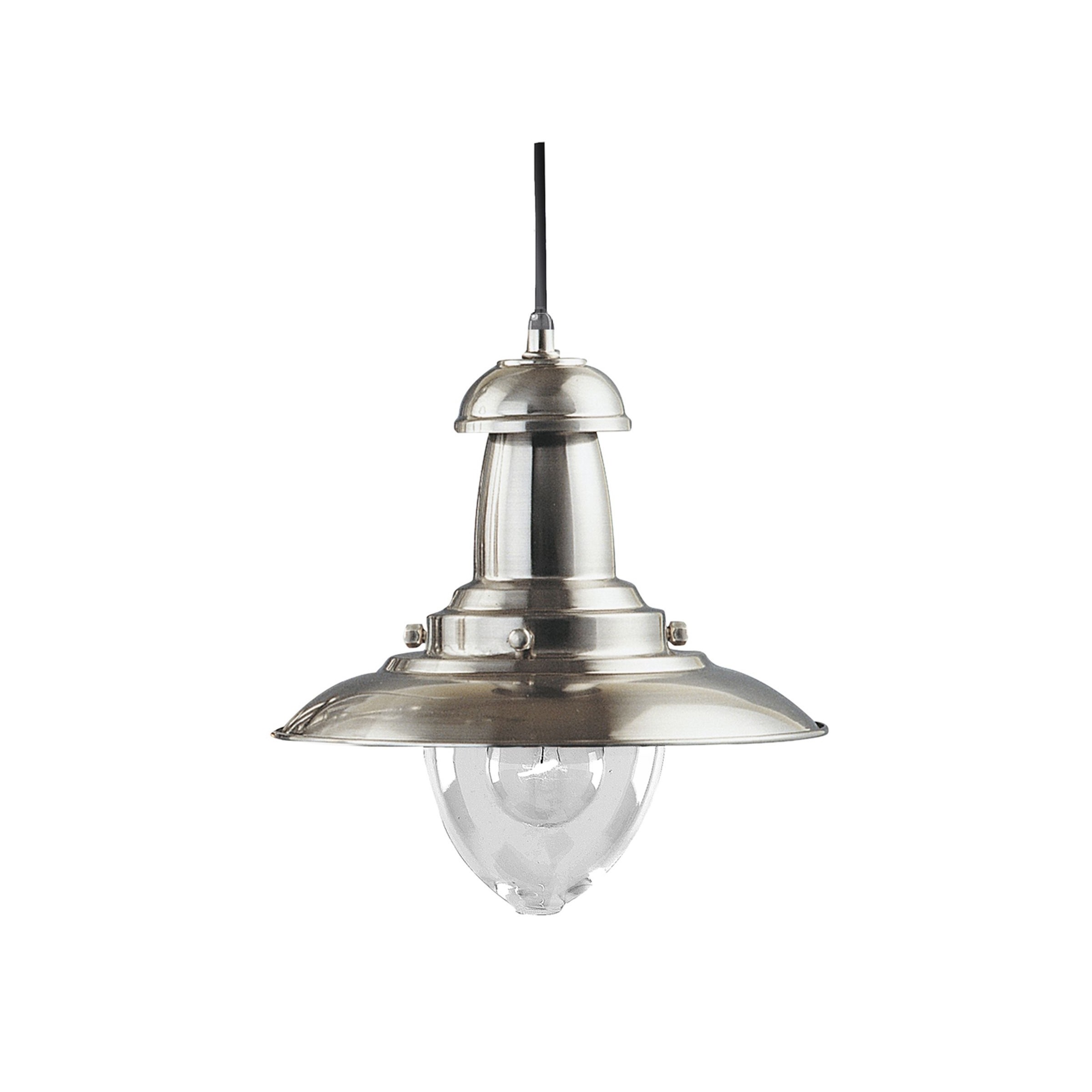 Searchlight Fisherman - lampe suspendue - Ø cm - argent satiné