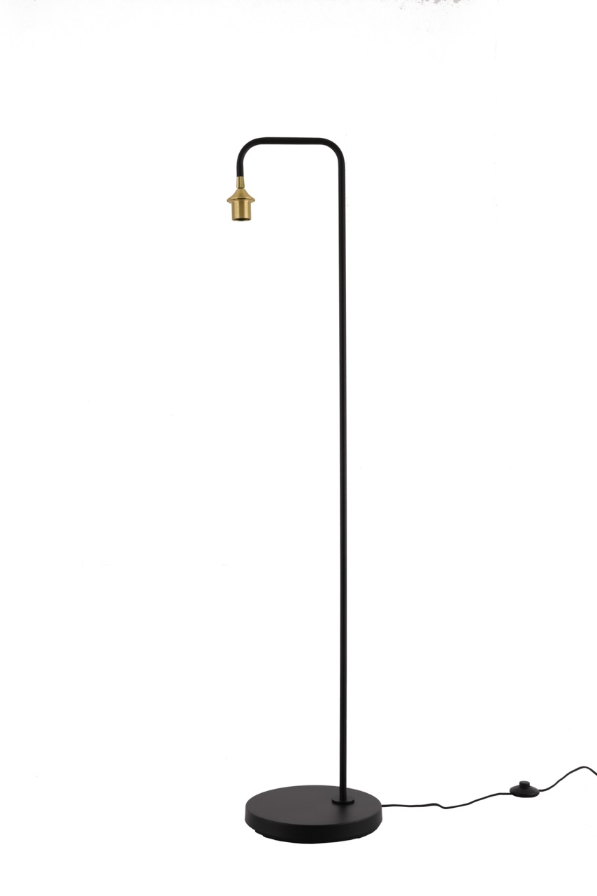 Artdelight Djano - lampadaire - x - noir avec or