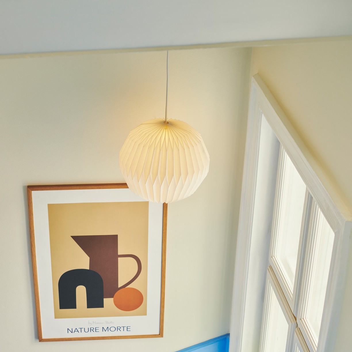 Nordlux Belloy 30 - abat-jour en papier sans suspension - Ø cm - blanc