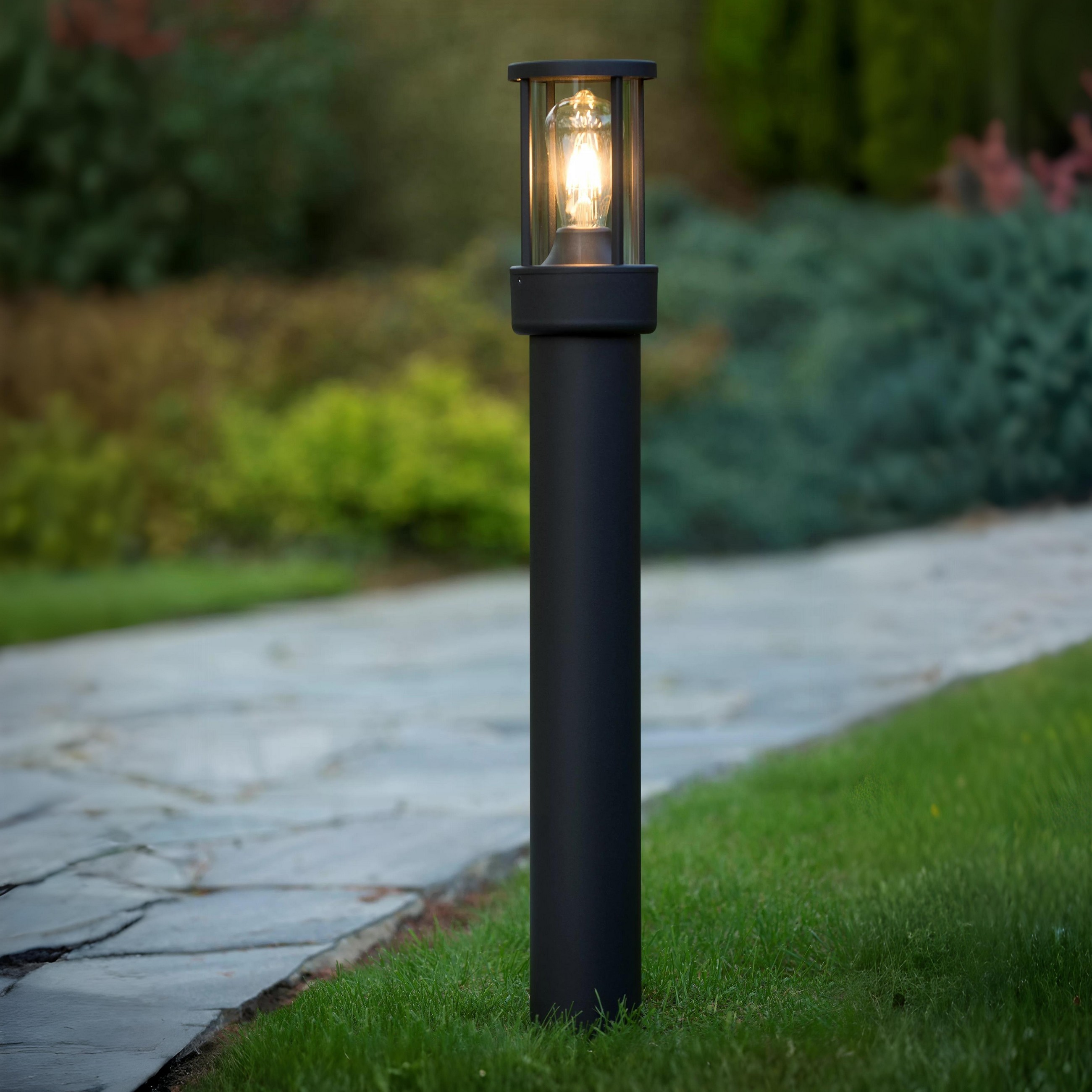 Lucide Lori - lampe de jardin avec détecteur jour/nuit - Ø cm - IP44 - noir