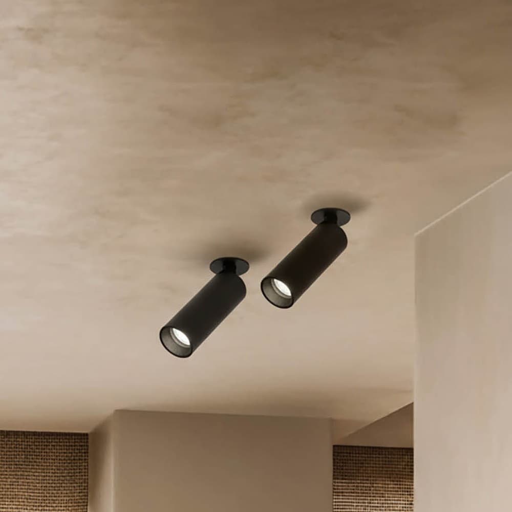 Faro Stan Slim - spot encastrable - Ø 4,2 x 13,1 cm - Ø 38 mm dimension d"encastrement - noir