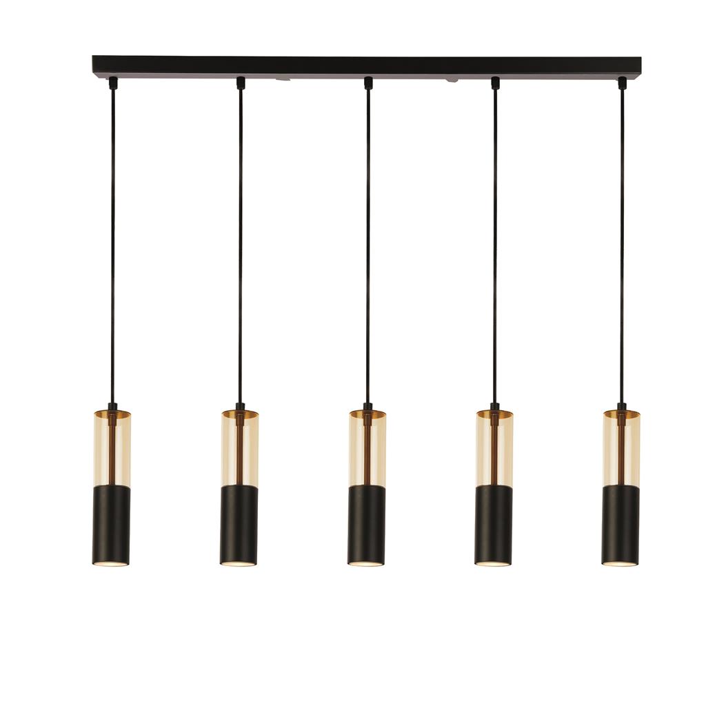 Searchlight Merrygold - lampe suspendue - cm - noir et ambre