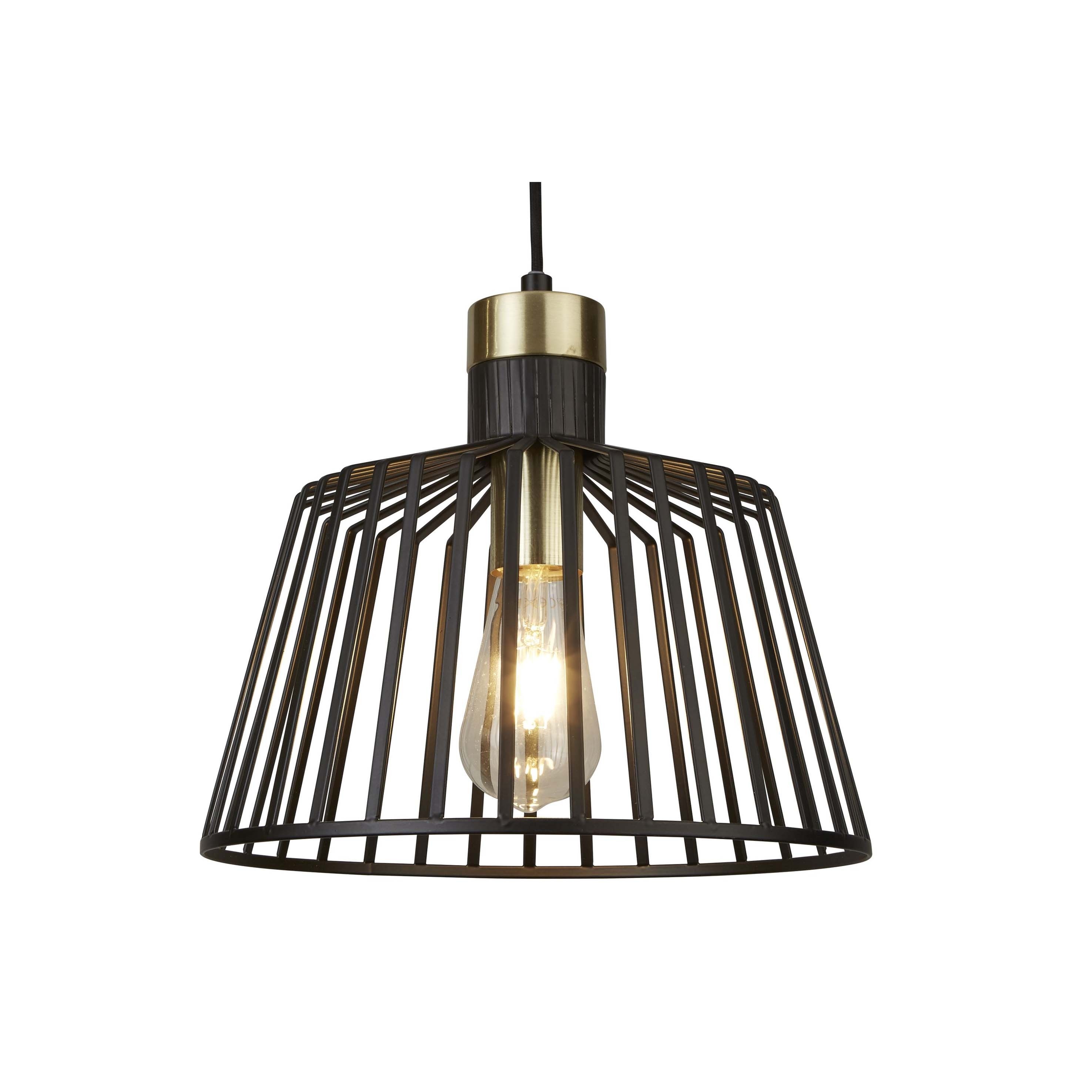 Searchlight Bird Cage - lampe suspendue - Ø cm - noir mat — vue 3