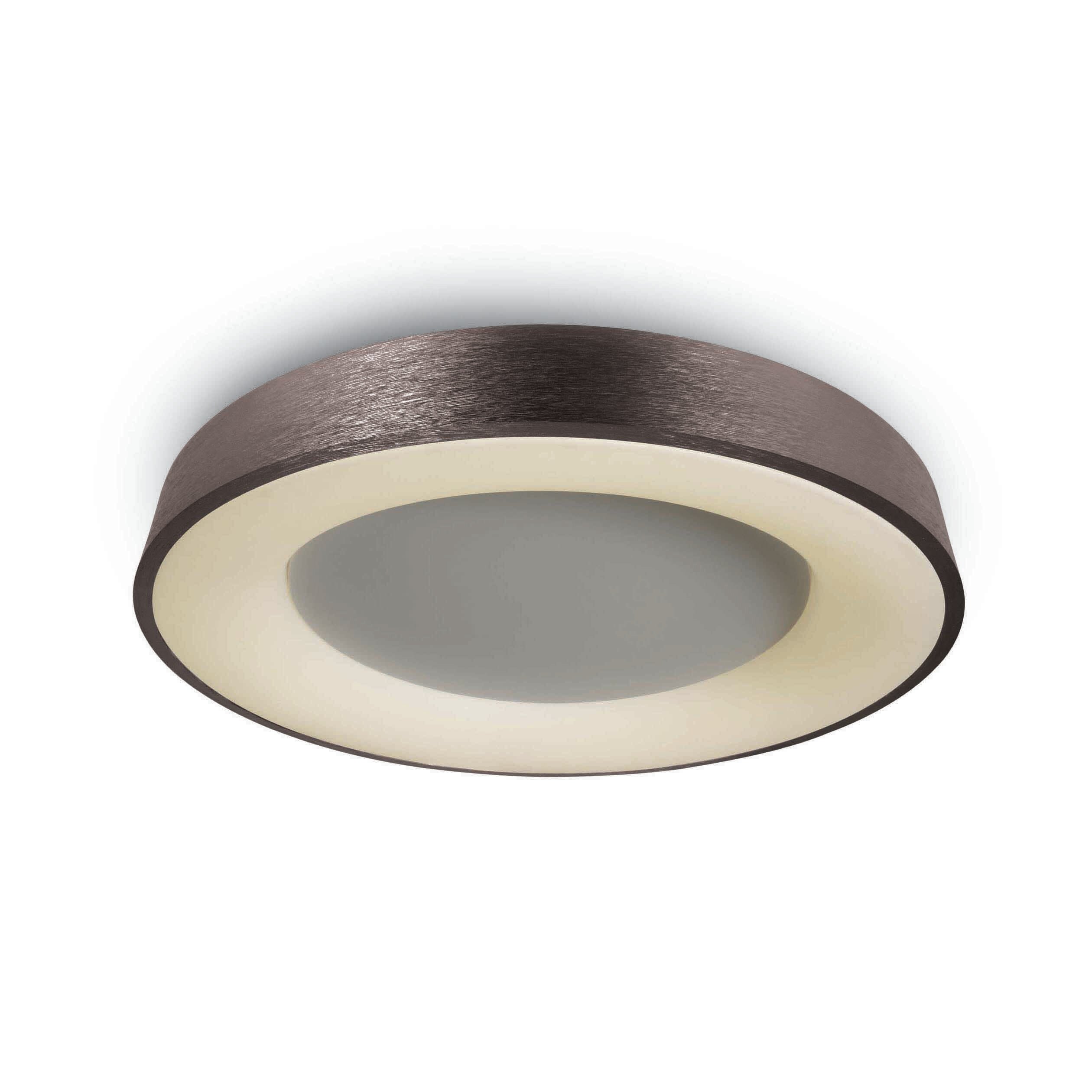 ONE Light Plafo décoratif - plafonnier - Ø ,7 cm - 50W LED inclus - brun brossé