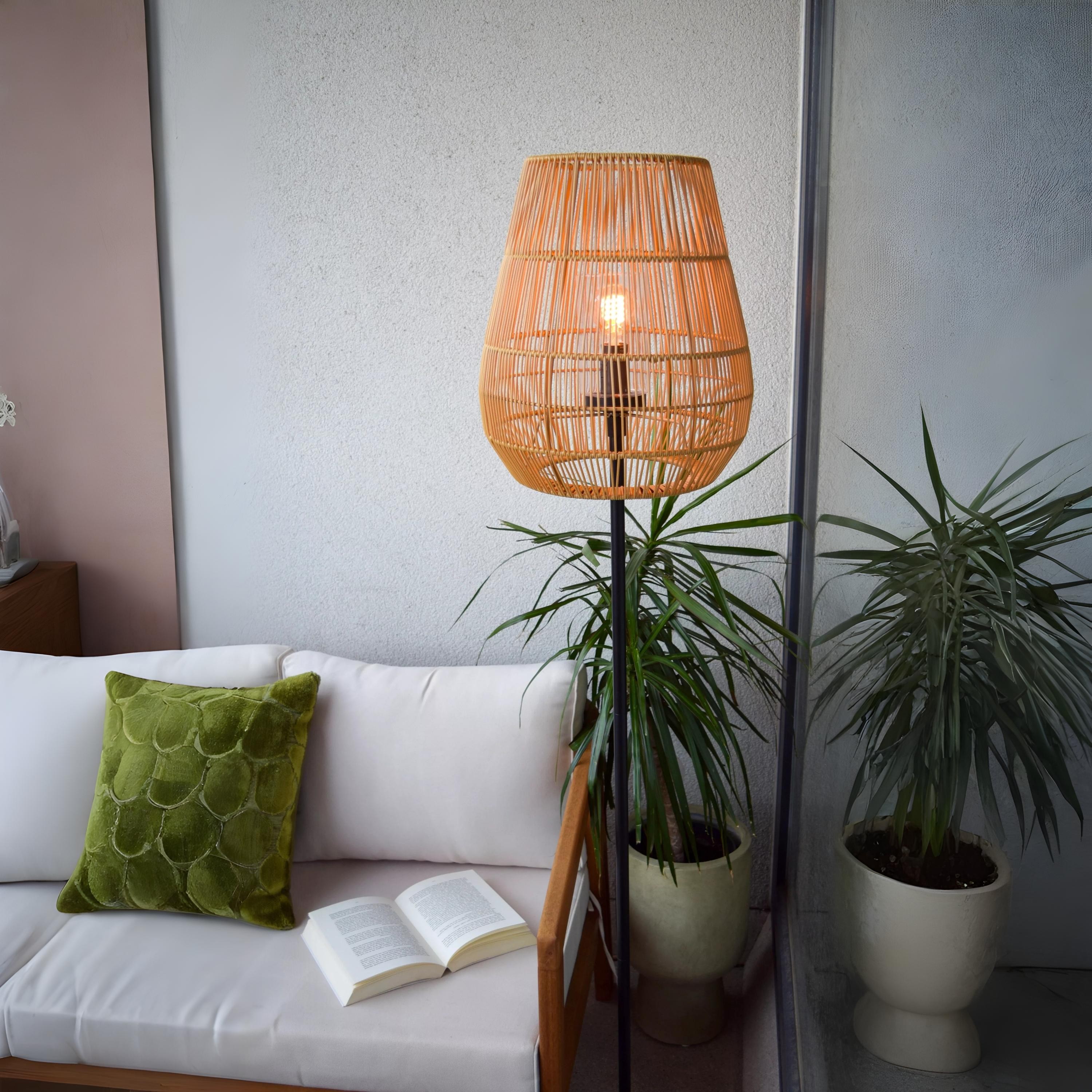 Lucide Nerida - lampadaire d"extérieur - Ø cm - IP44 - naturel