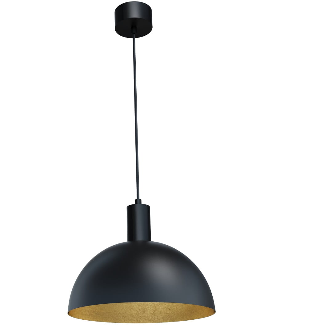 Maxlight Luisant - lampe suspendue - Ø cm - noir et or