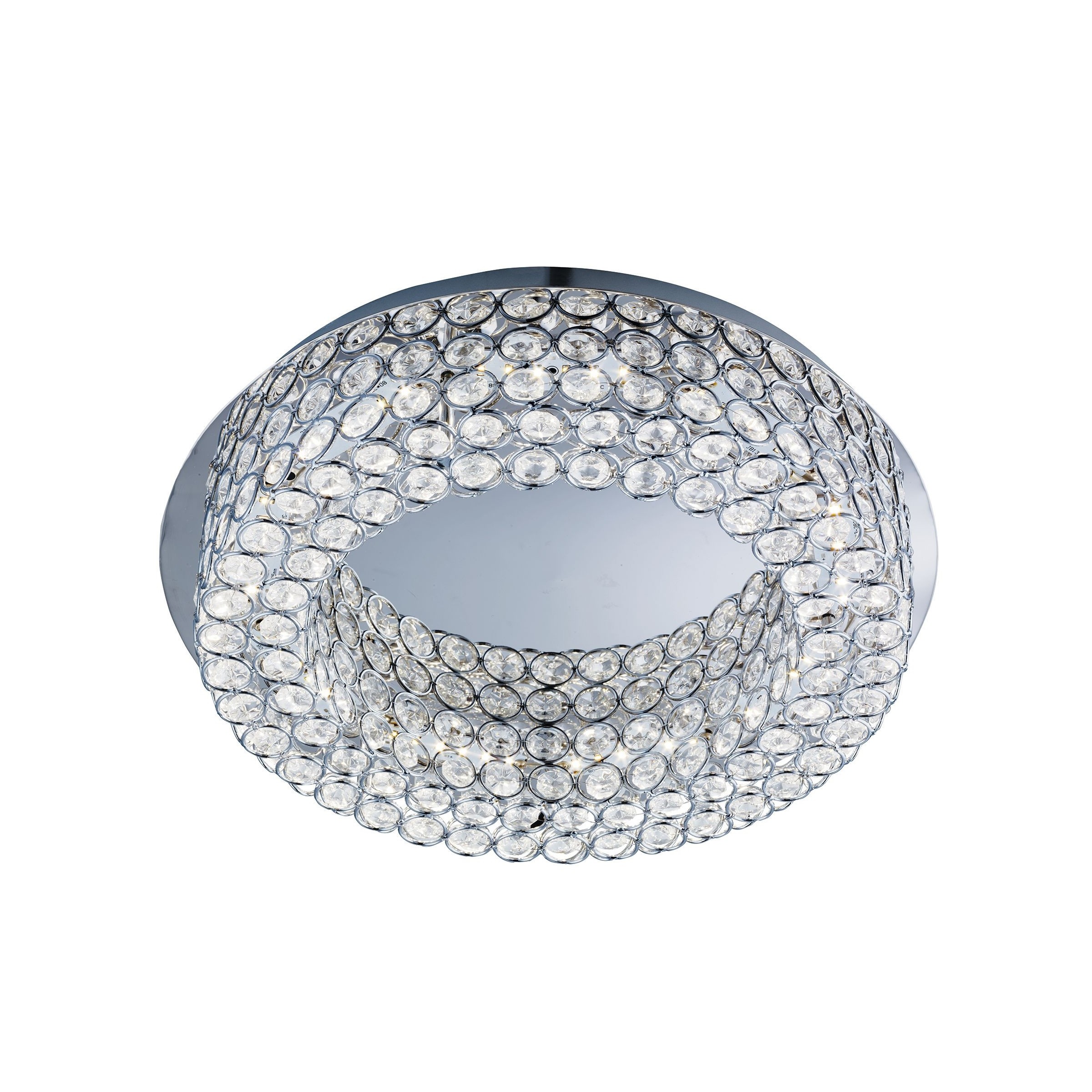 Searchlight Vesta - plafonnier - Ø 39,5 x - 22W LED dimmable inclus - chrome