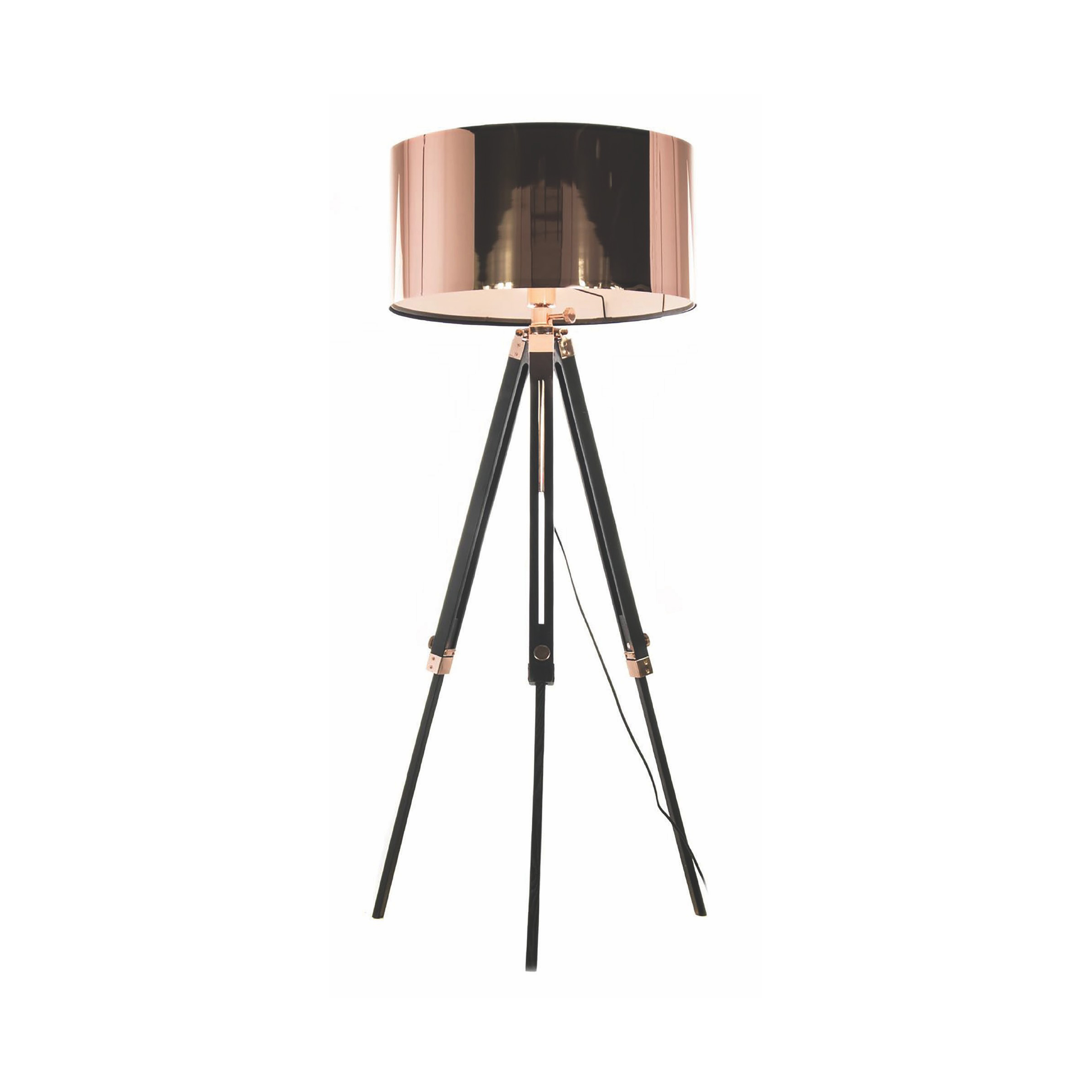 Artdelight Jewel - lampadaire - - noir et cuivre