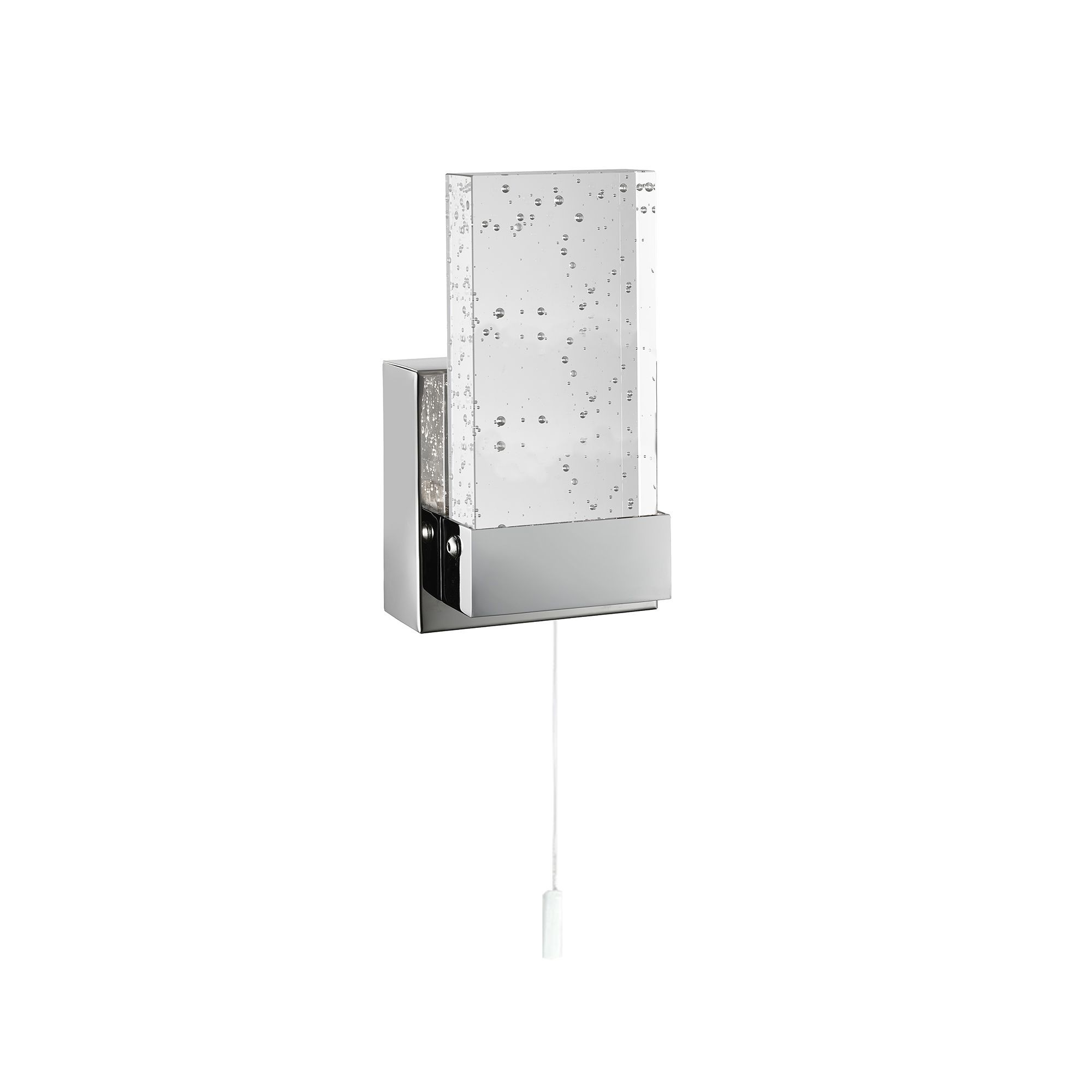 Searchlight Bathroom - applique murale avec interrupteur à tirette - cm - 4,5W LED incl. - IP44 - chrome
