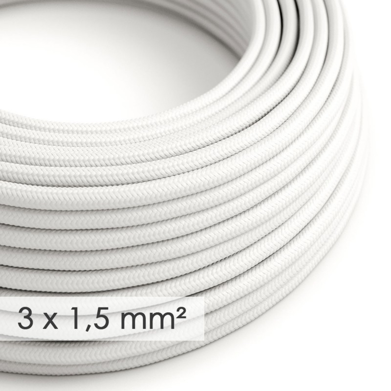 Creative Cables - ,5mm² cordon textile - par - blanc