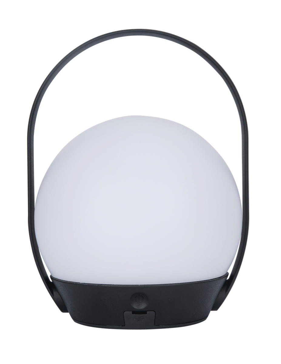 Lutec Cardi - lampe de table - éclairage intelligent - Lutec Connect - 17,3 x 22,3 x - 3,3W LED inclus - IP54 - fonction dimming et couleur de lumière réglable via l'app - noir