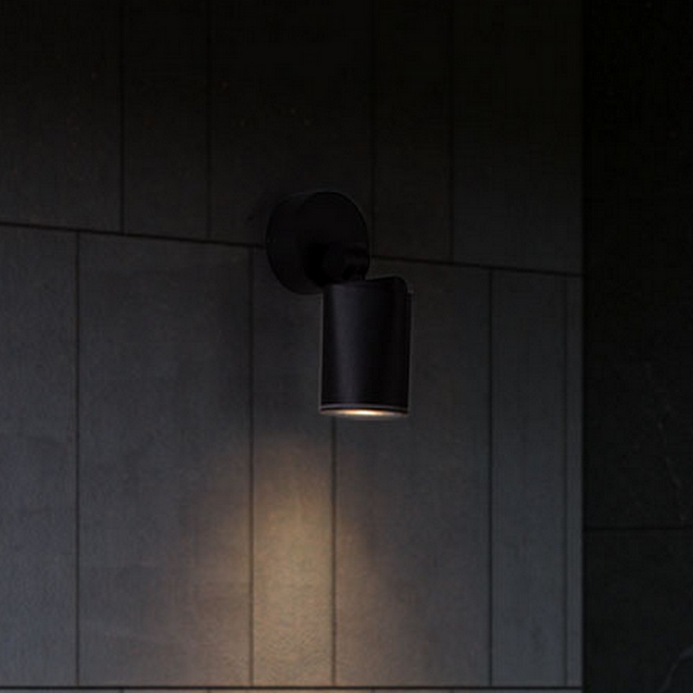 Nova Luce Spy - applique murale extérieure - Ø ,5 x 8 cm - IP65 - noir sablé