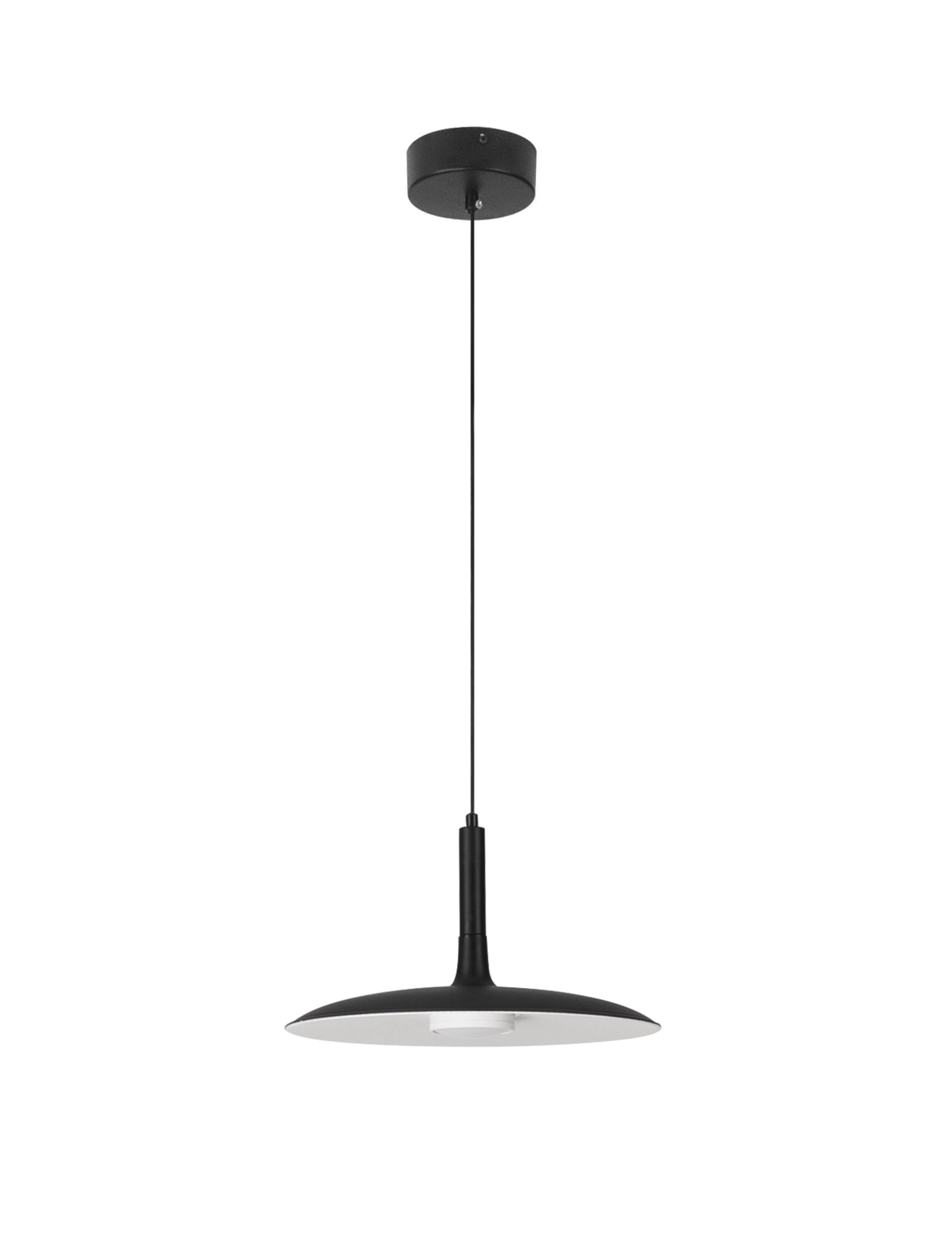 Nova Luce Lisi - lampe suspendue - Ø cm - 12W LED inclus - noir mat