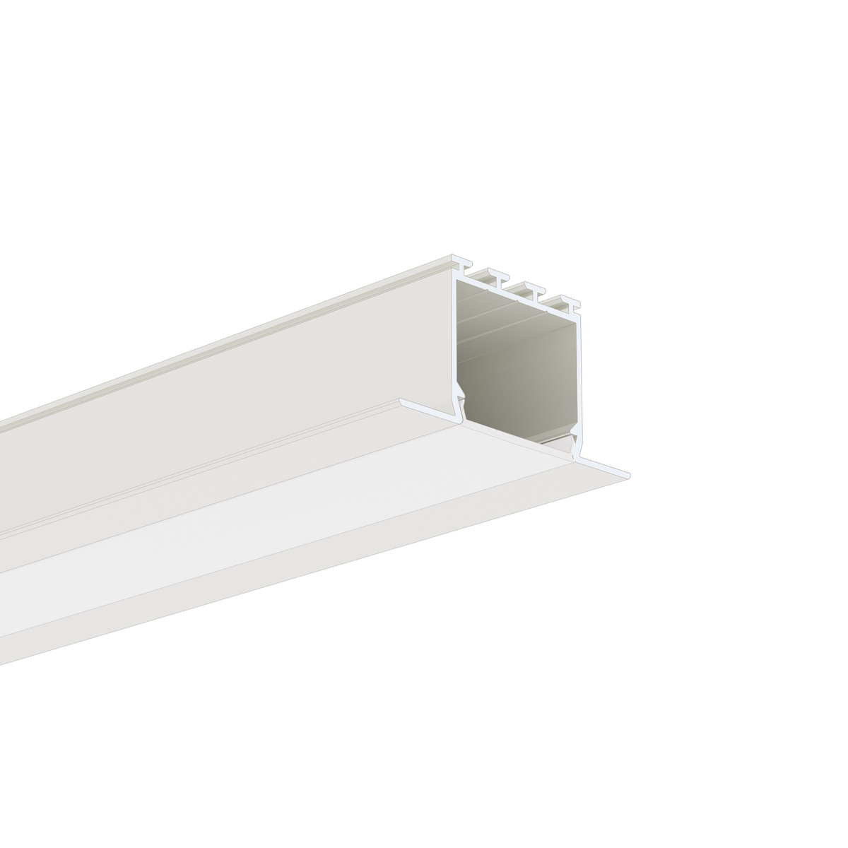 Klus Larko - profilé LED encastré - 4,62 x 2, - blanc