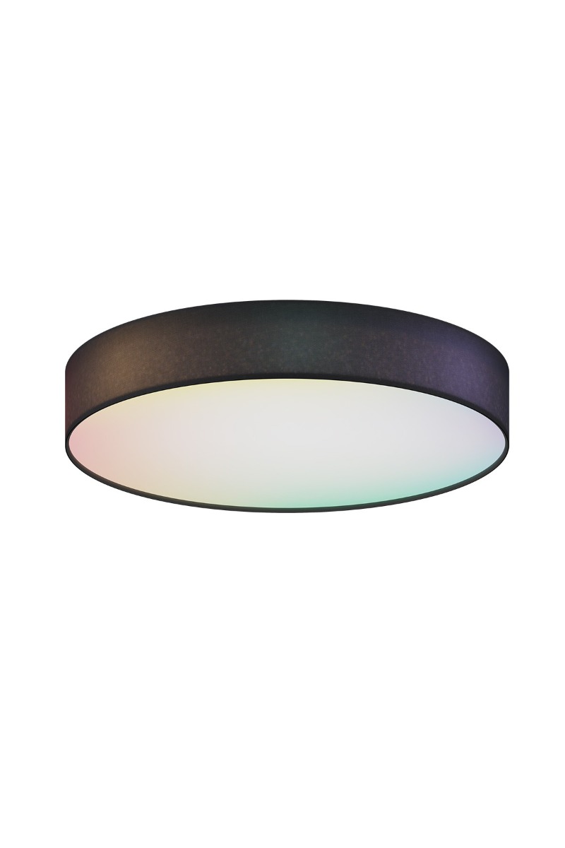 Plafonnier Calex Smart - fonction de gradation et couleur de lumière réglable via application - Ø ,5 cm - LED 16W incluse - noir