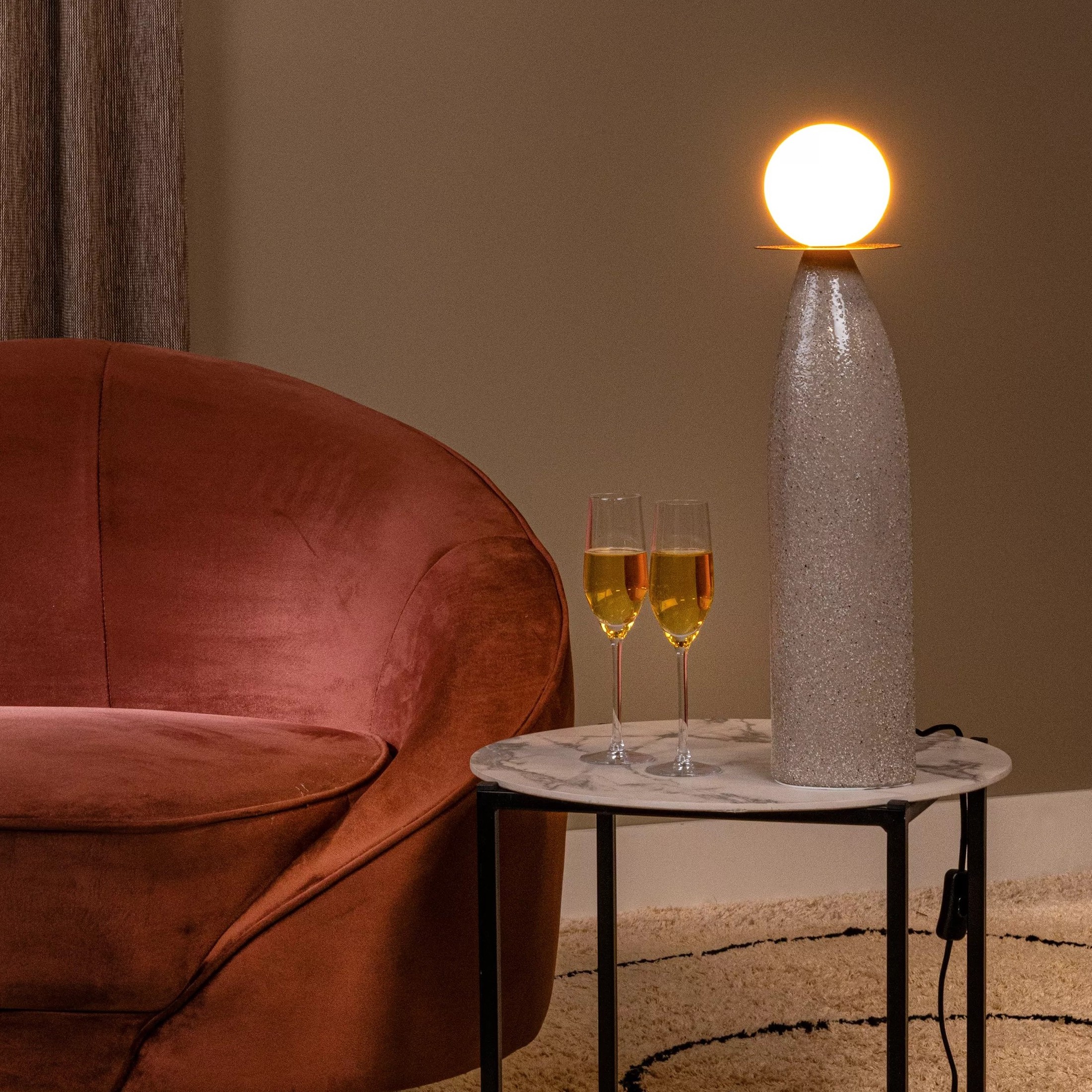 Lucide Figaro - lampe à poser - Ø ,5 cm - gris